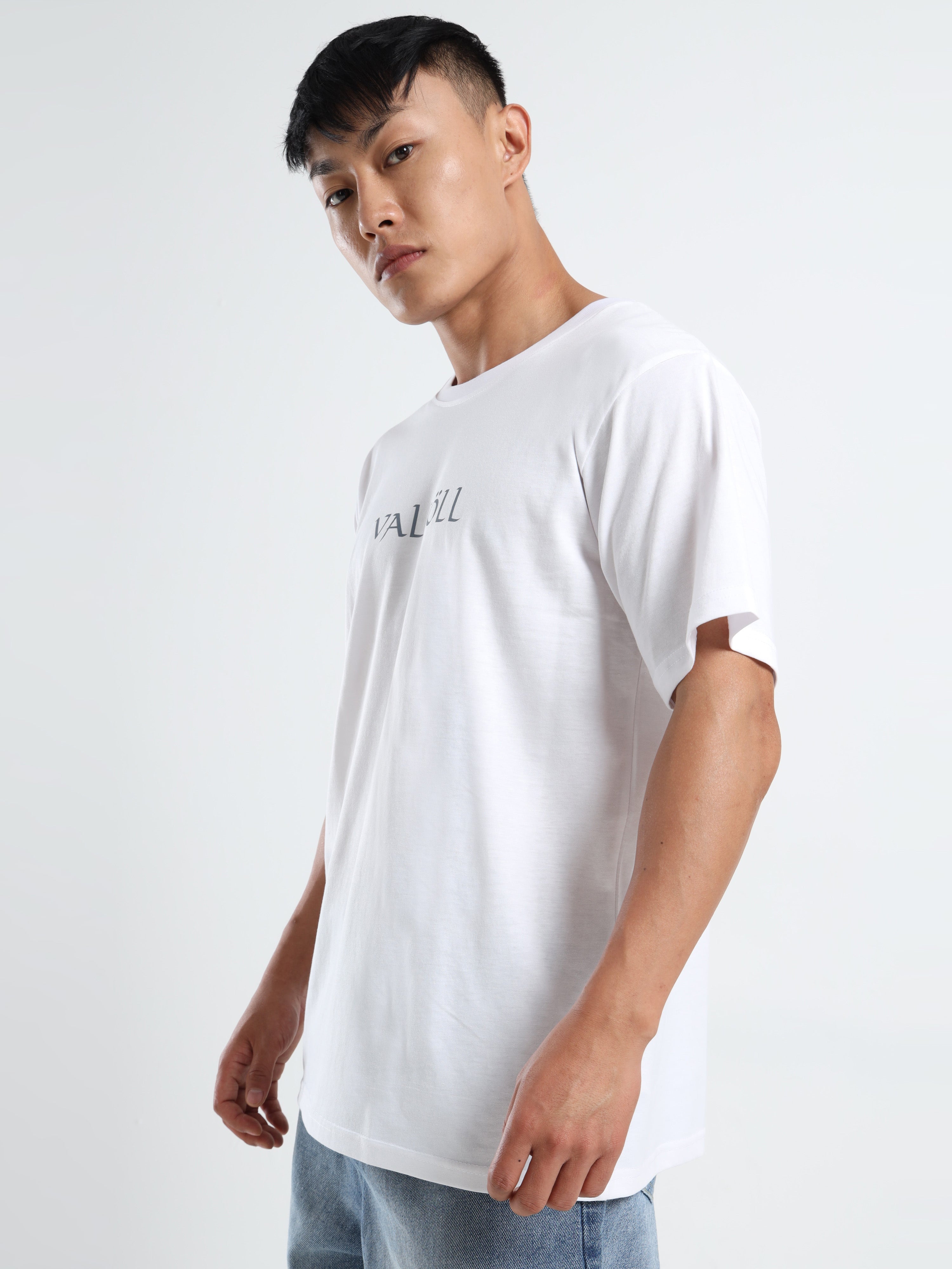 Men's White Minimalist Valhöll T-Shirt