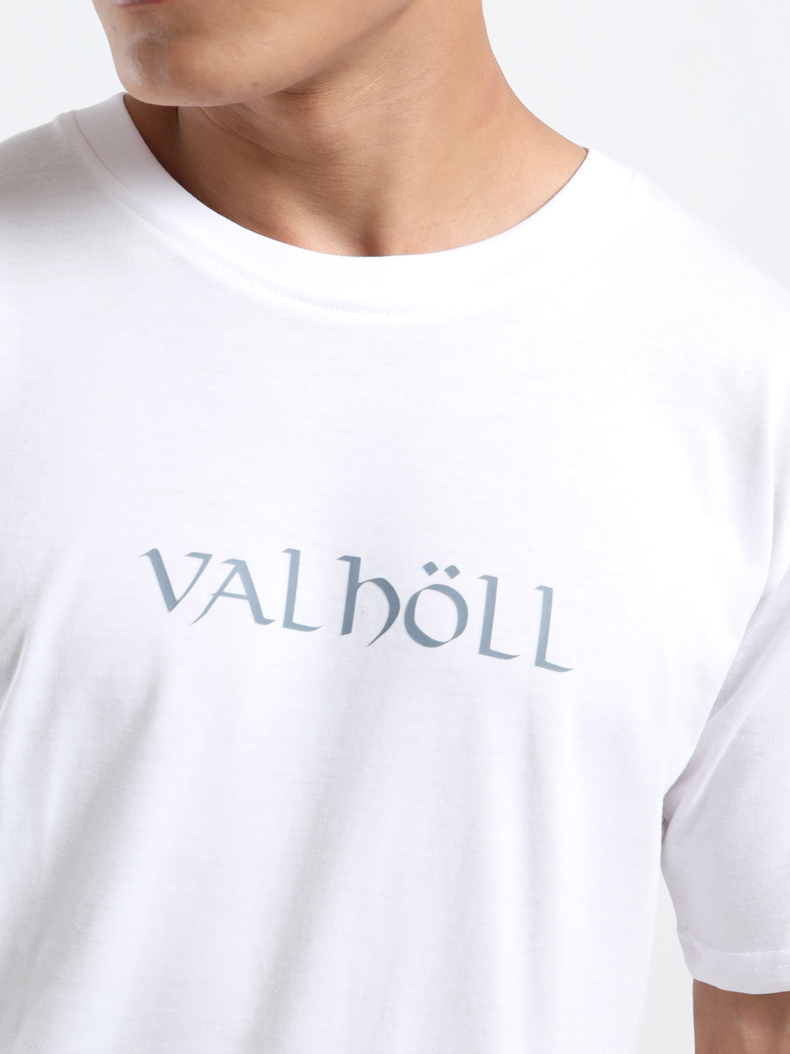 Men's White Minimalist Valhöll T-Shirt