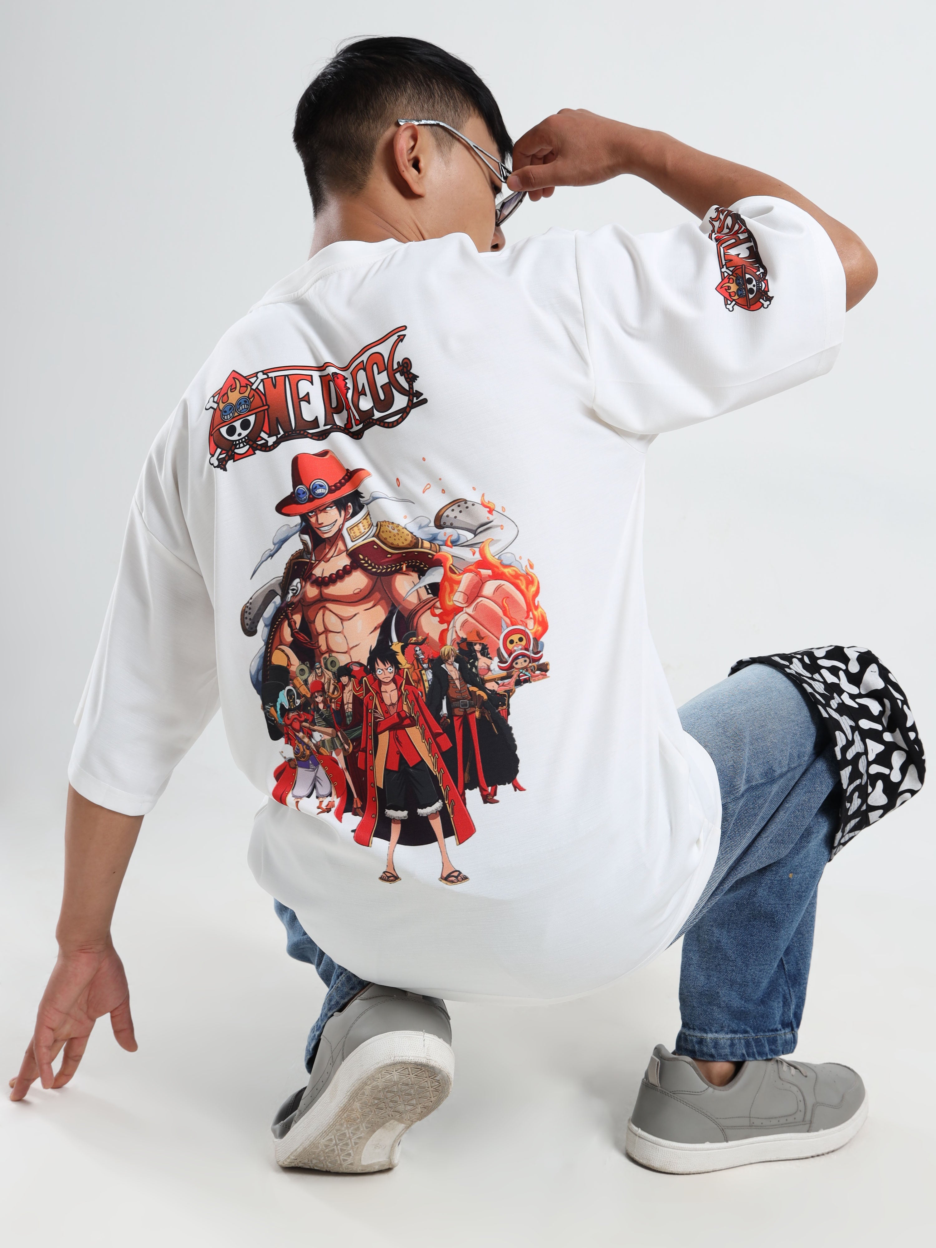 One Piece Wano Fire Duo Oversized T-Shirt