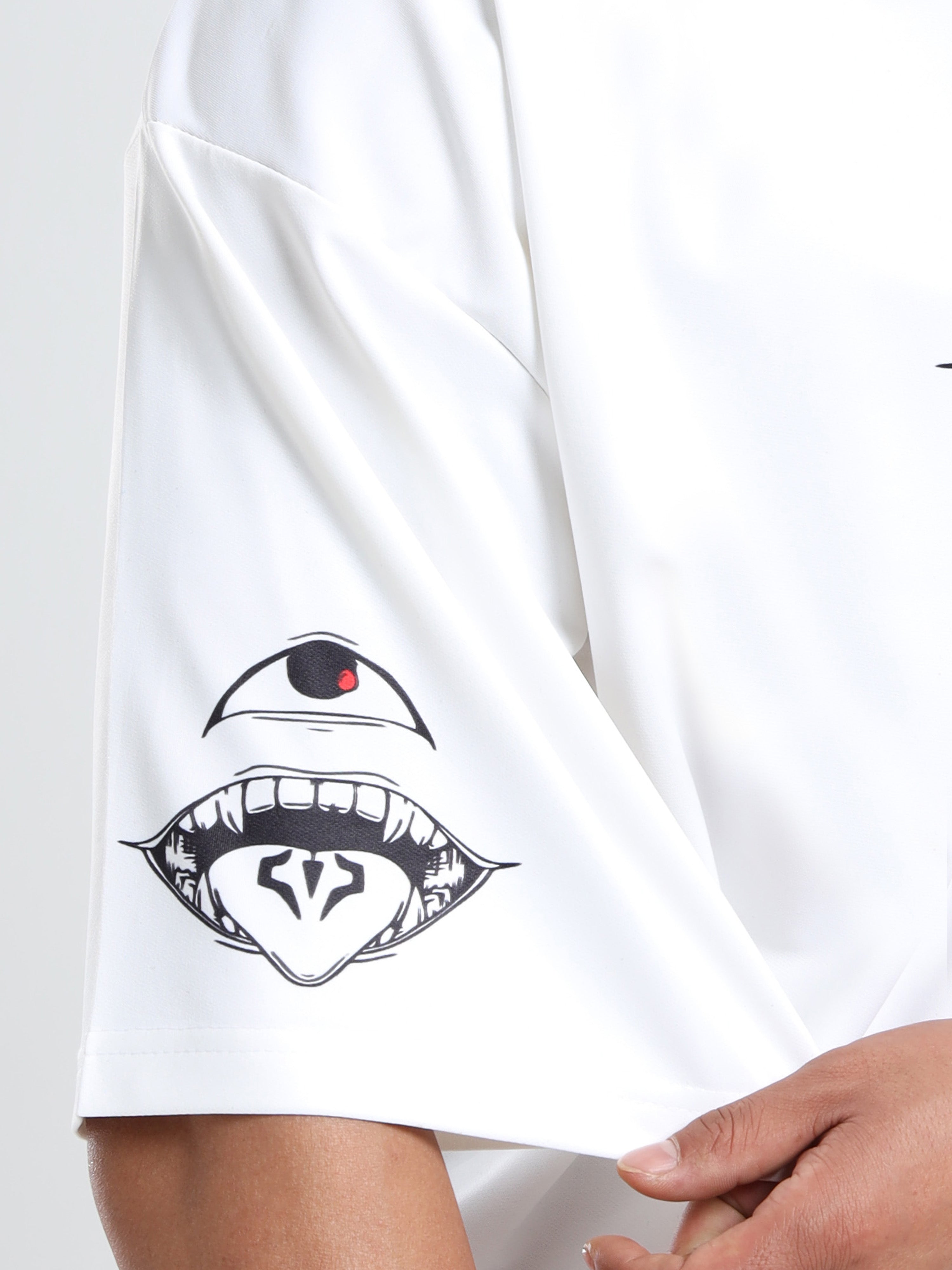 Men's White Ace and Yamato Fire Fist Oversized T-Shirt