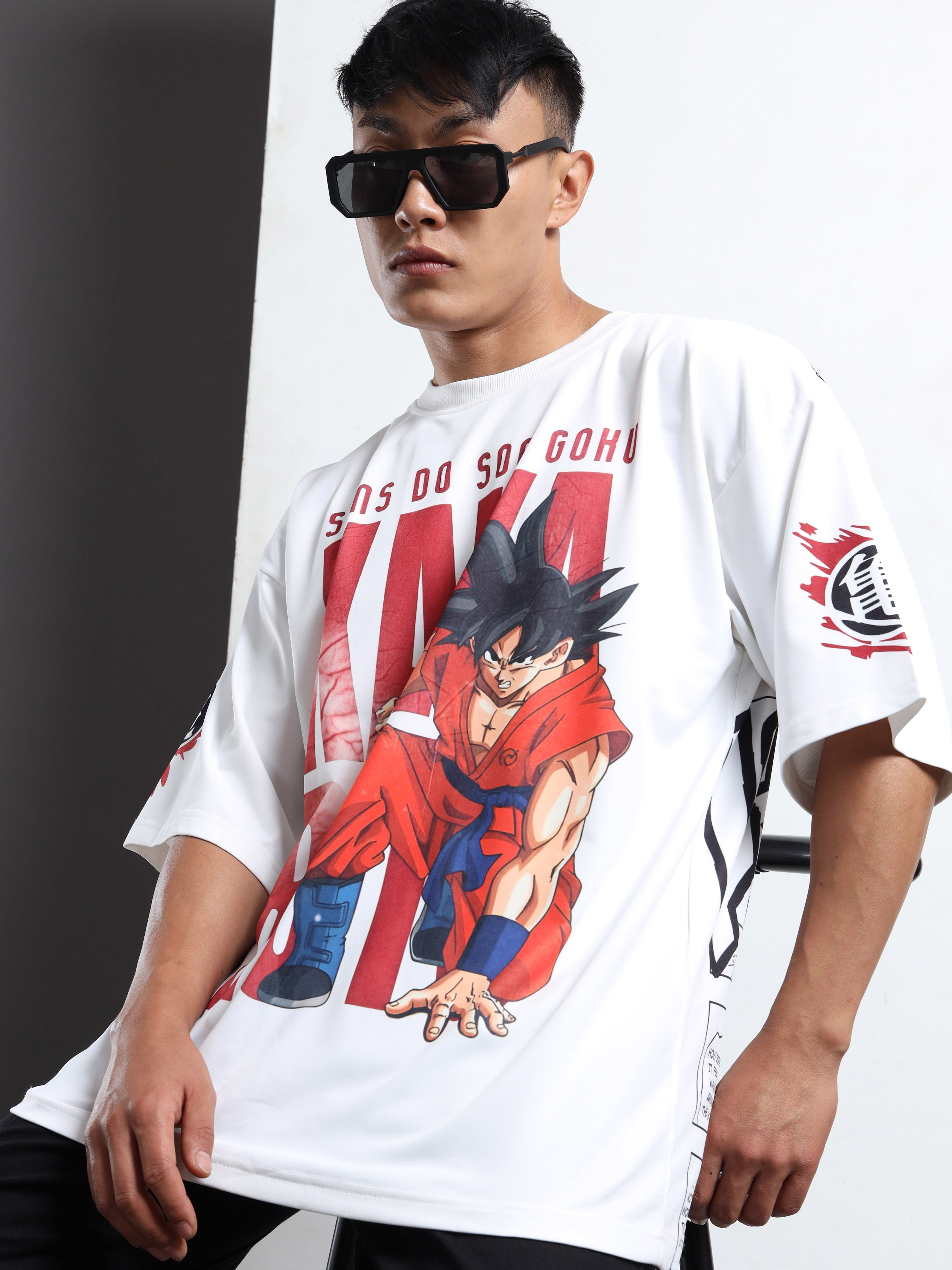 Men's Lilac Jujutsu Kaisen Cursed Energy Oversized T-Shirt
