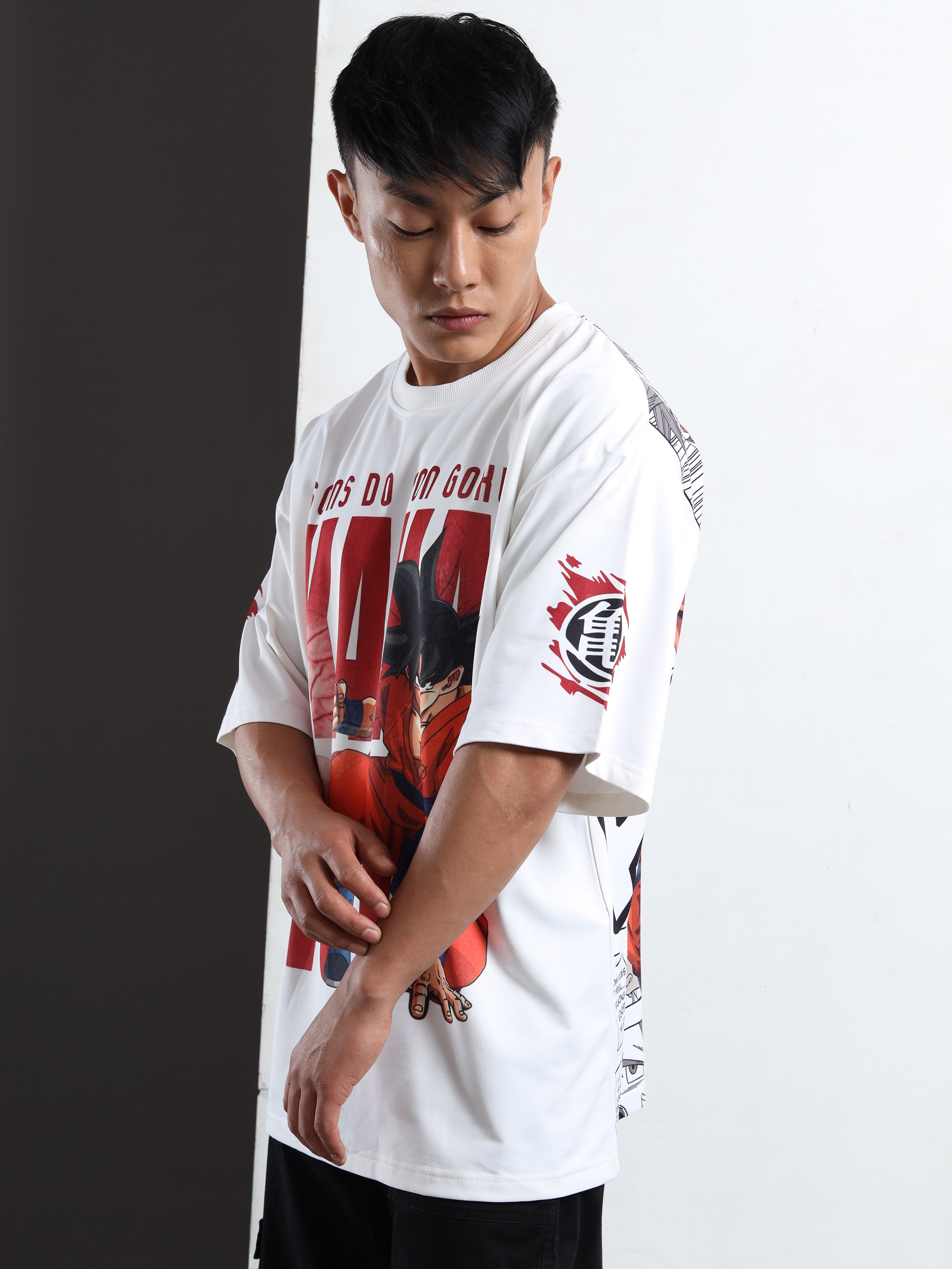 Men's Lilac Jujutsu Kaisen Cursed Energy Oversized T-Shirt