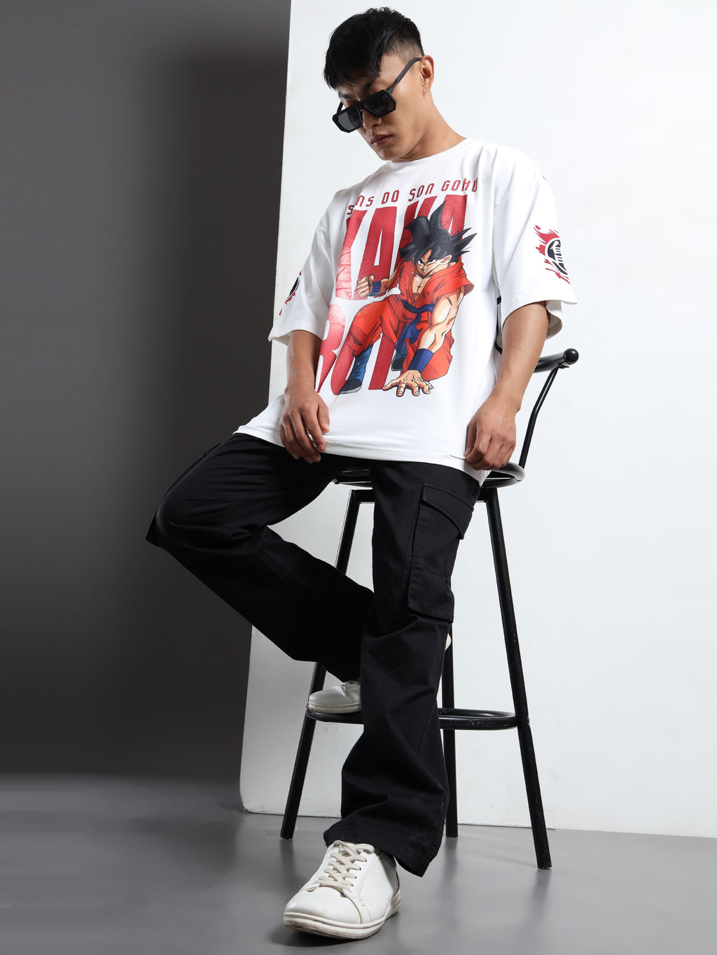 Men's Lilac Jujutsu Kaisen Cursed Energy Oversized T-Shirt