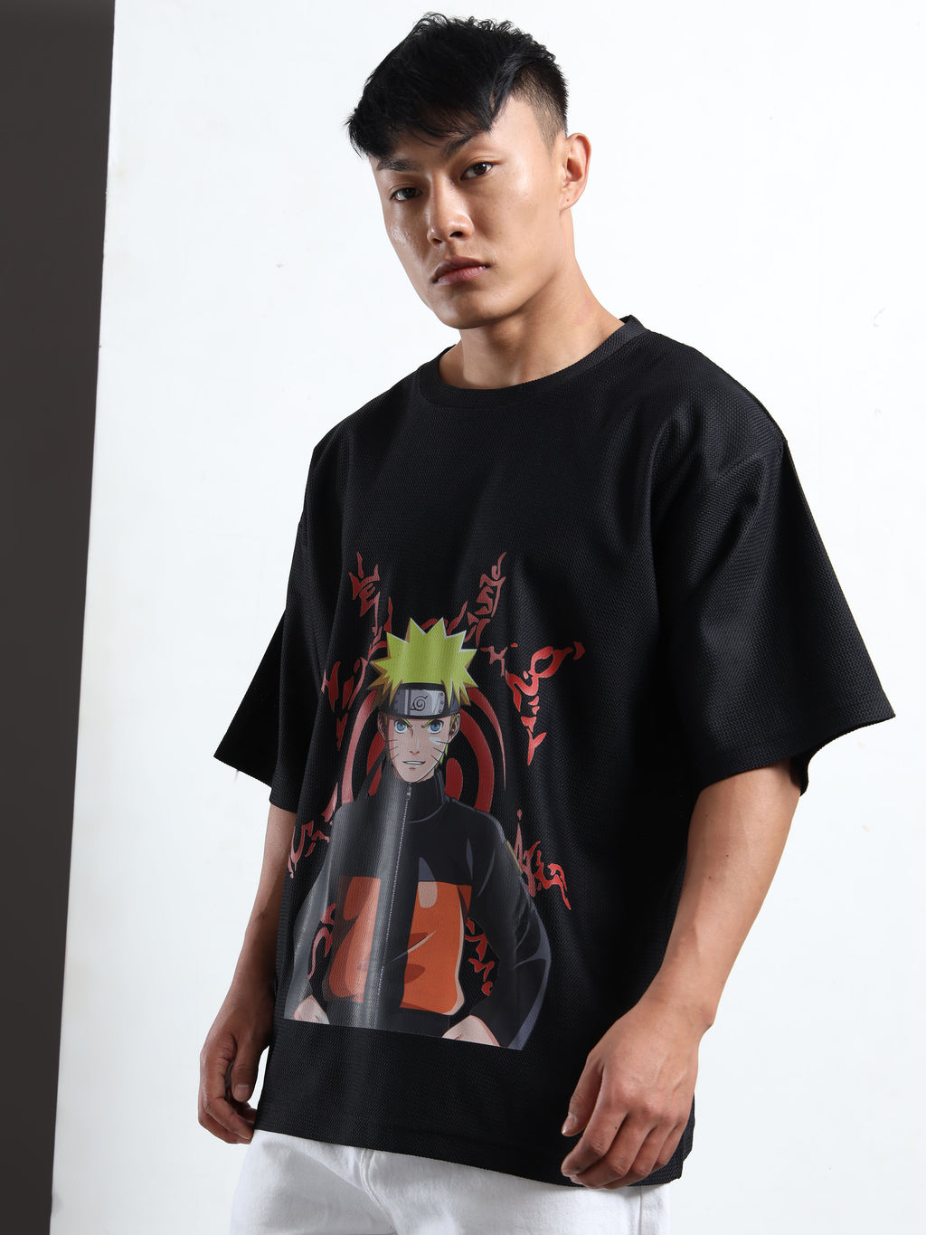 Graphic Printed Drop-Shoulder Sleeves Oversized T-shirt