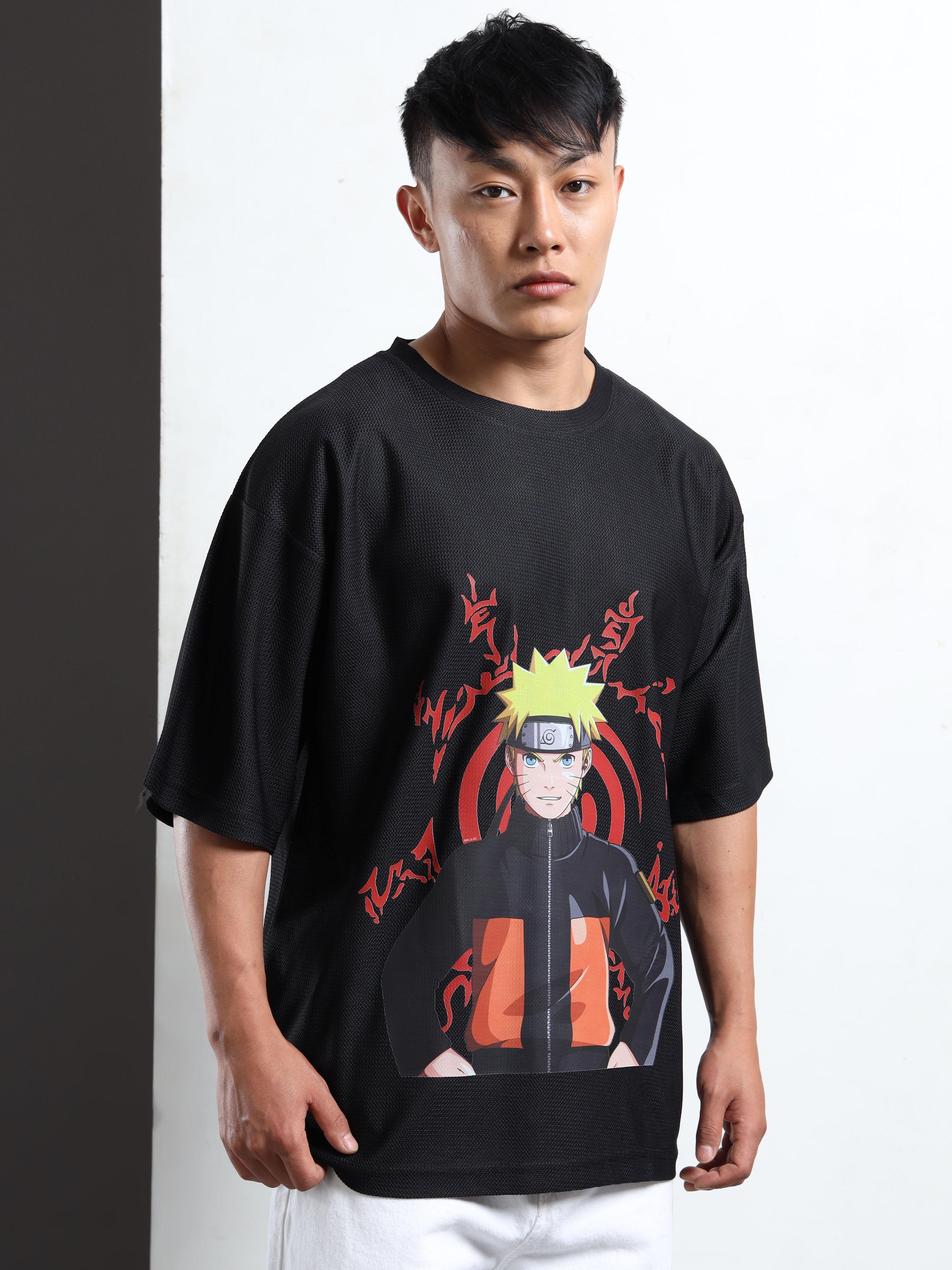 Graphic Printed Drop-Shoulder Sleeves Oversized T-shirt