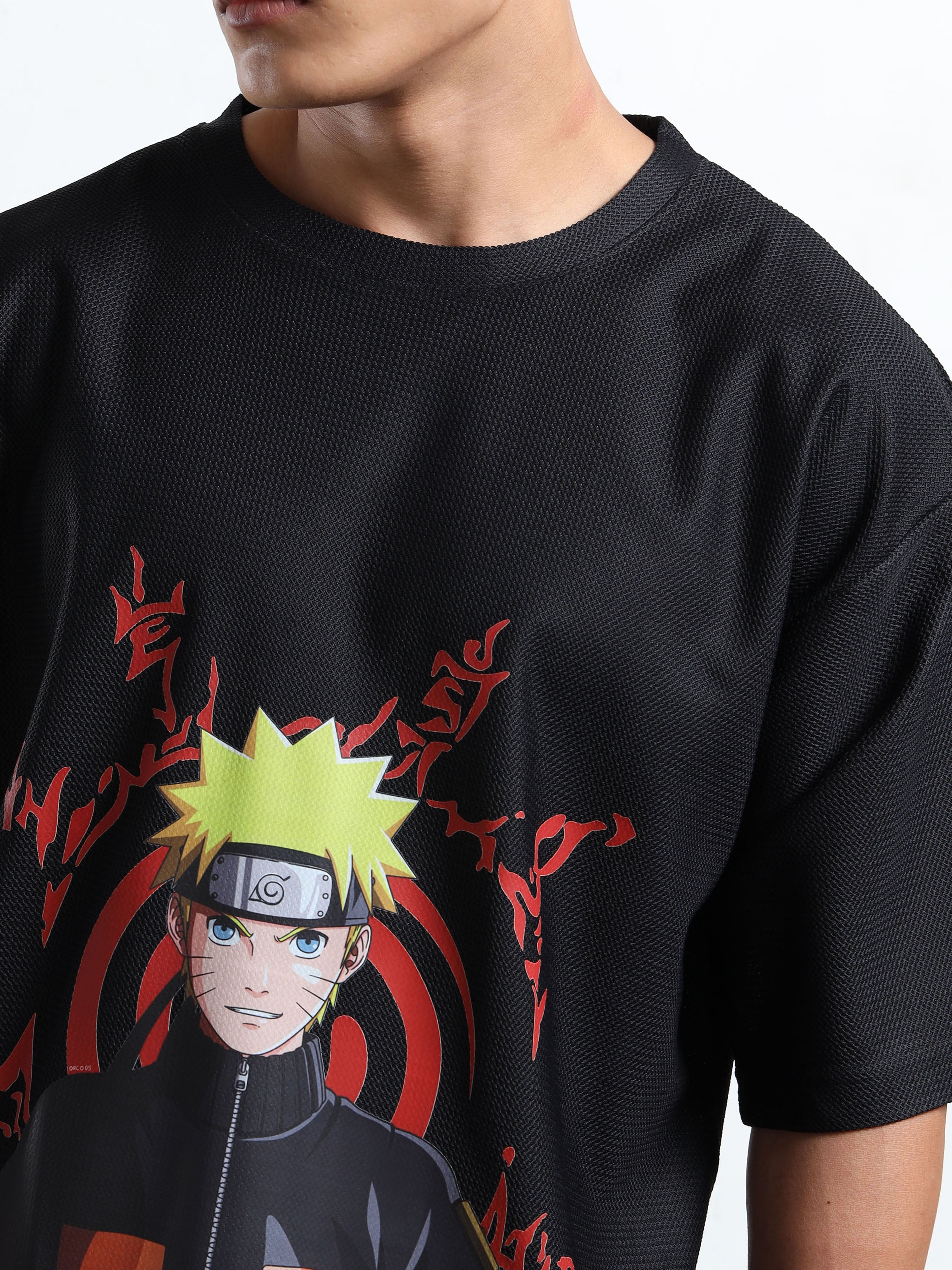 Graphic Printed Drop-Shoulder Sleeves Oversized T-shirt