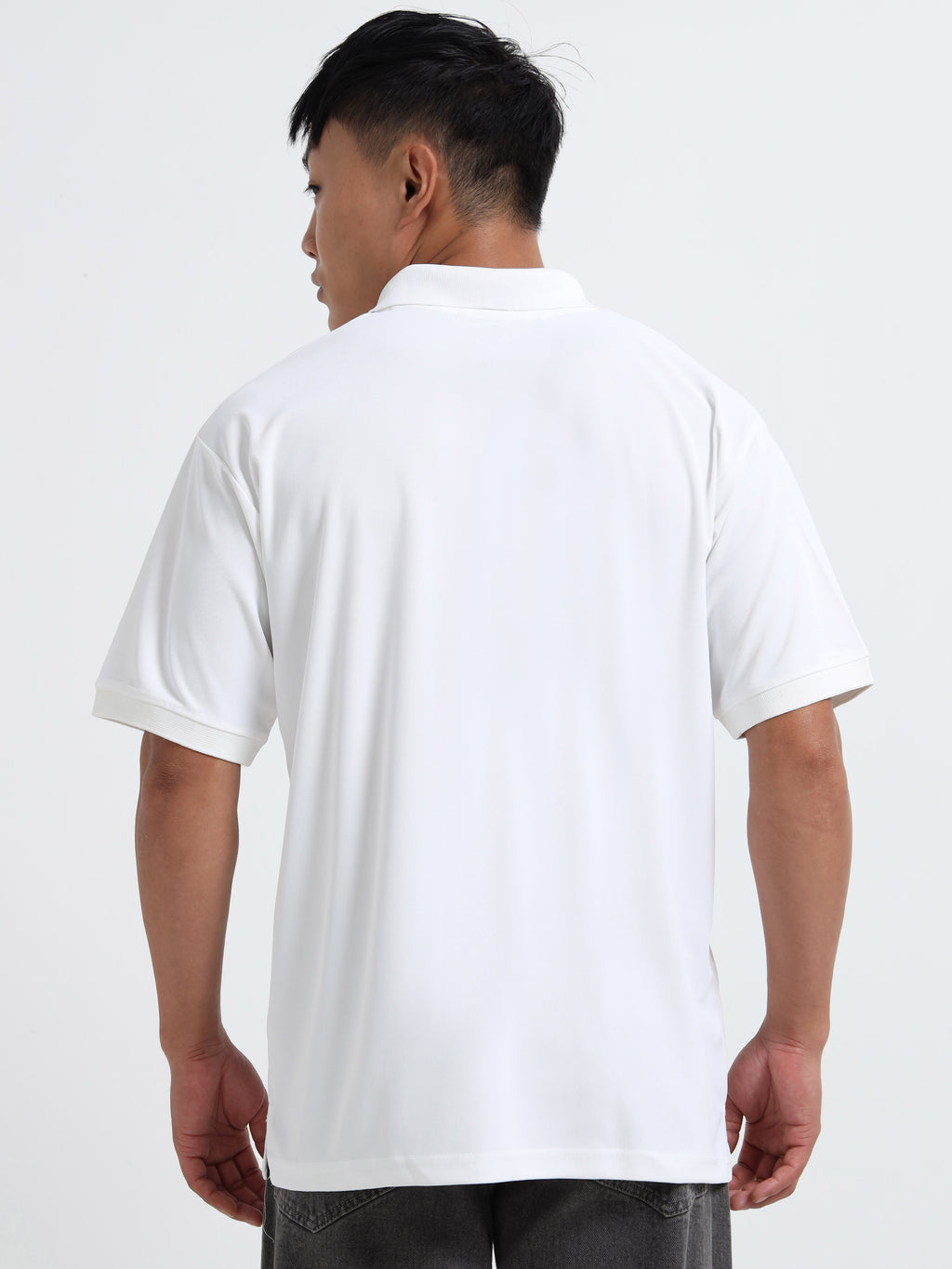 Men’s Classic Solid White Polo T-Shirt