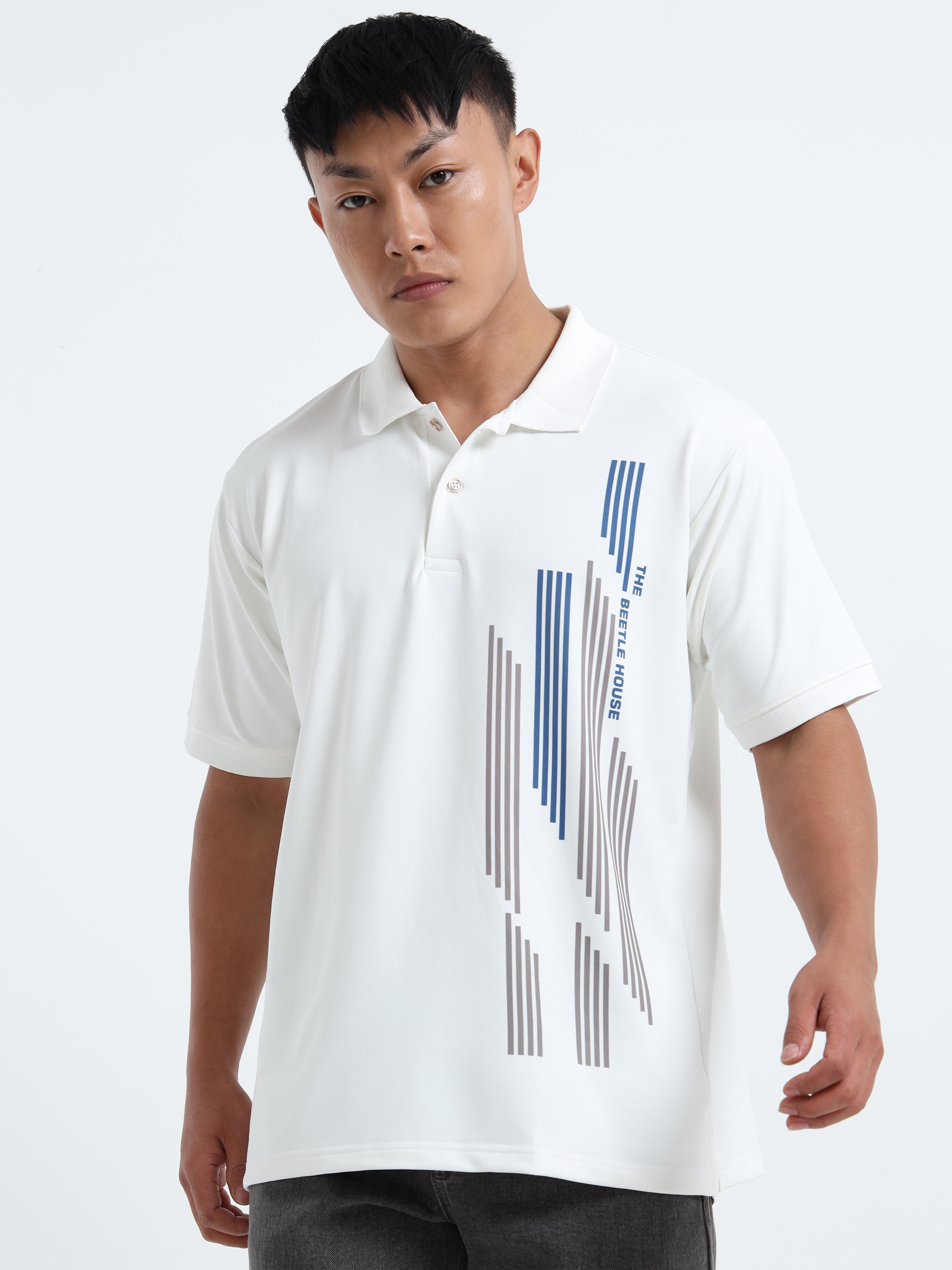 Men White Signature Leo Polo T-Shirt