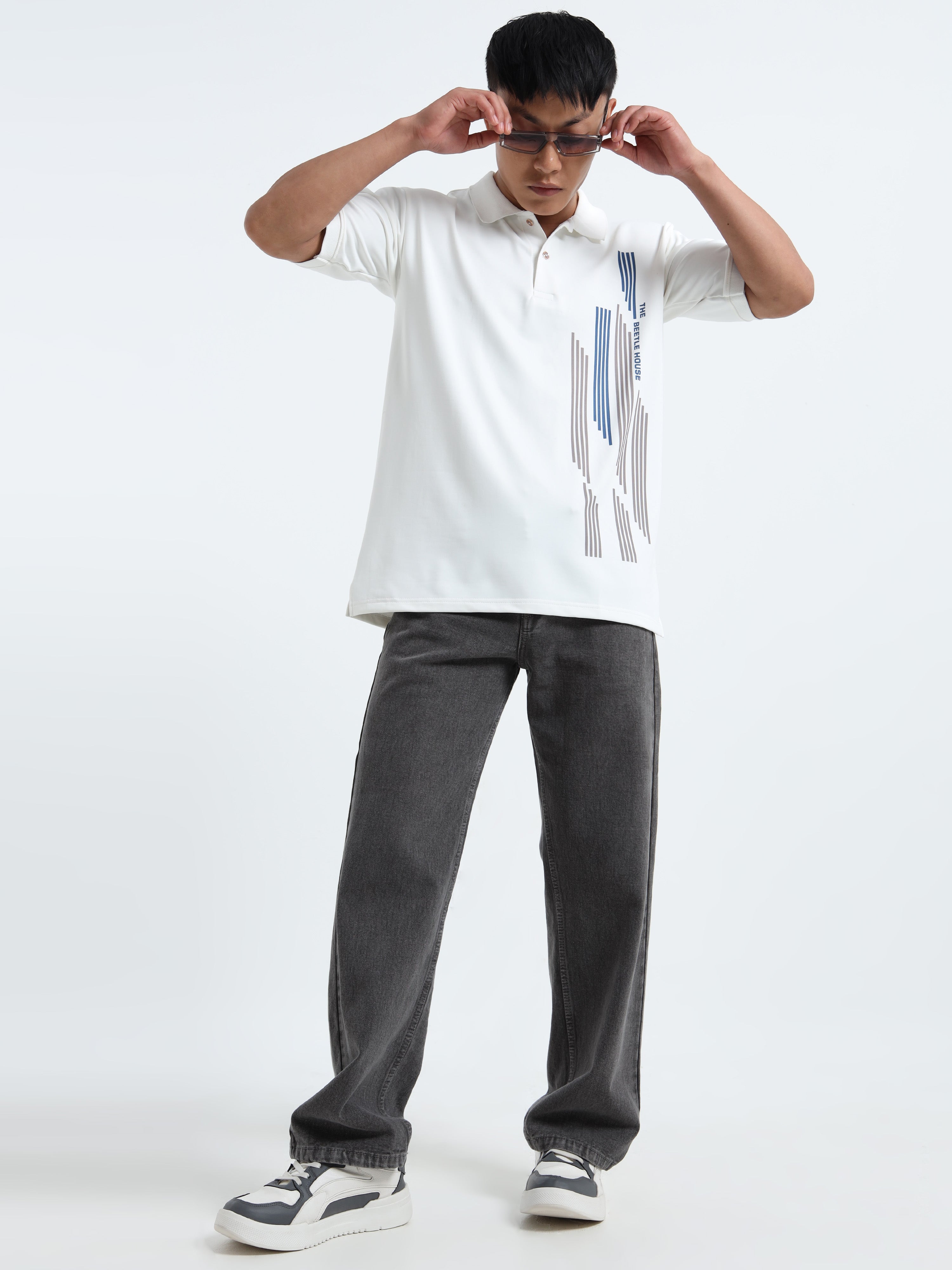 Men White Signature Leo Polo T-Shirt