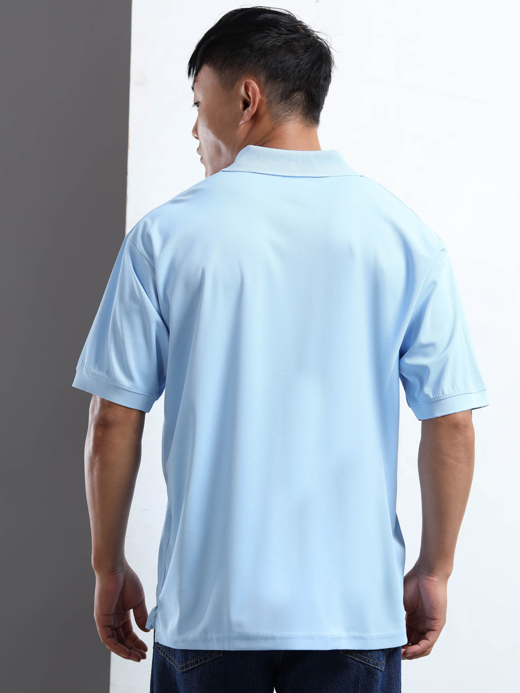 Men Sky Blue Cool Touch Leo Polo T-Shirt