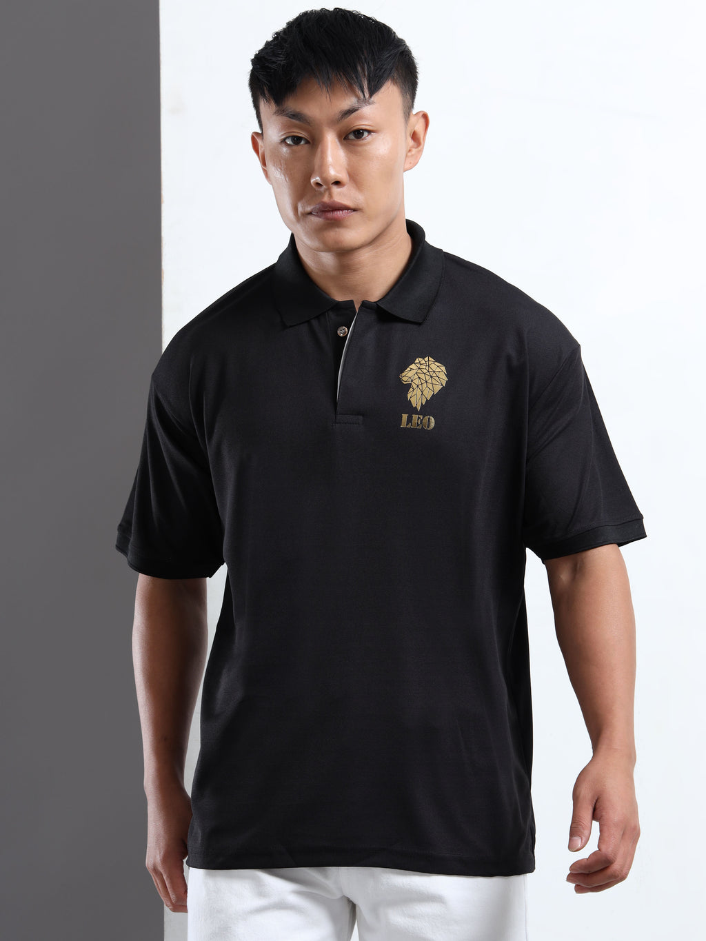 Men Black Classic Leo Polo T-Shirt