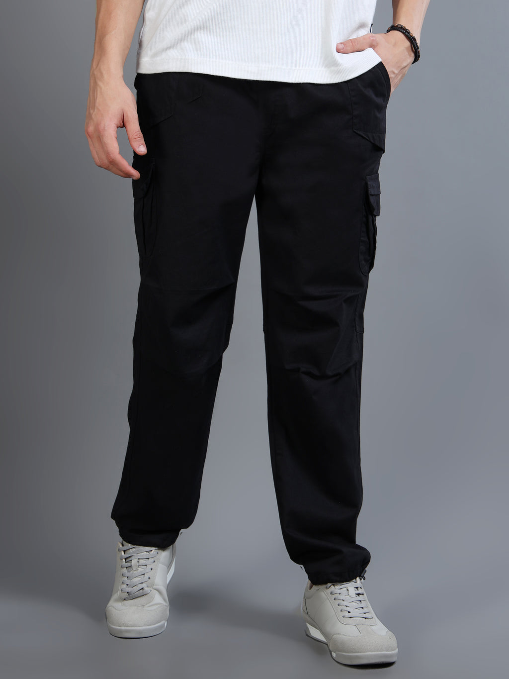 Men's Black Convertible Cargo Pants