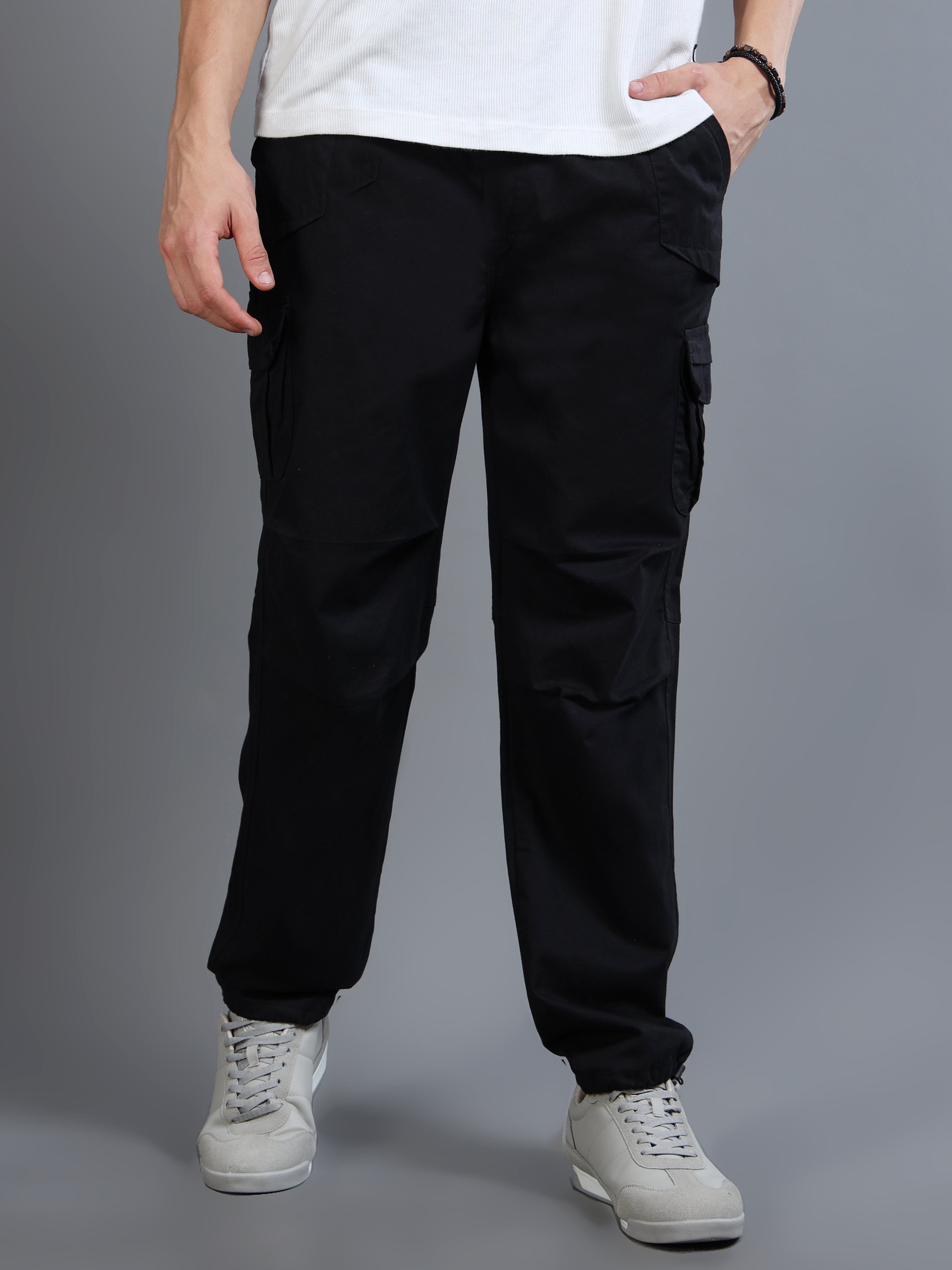 Men's Black Convertible Cargo Pants