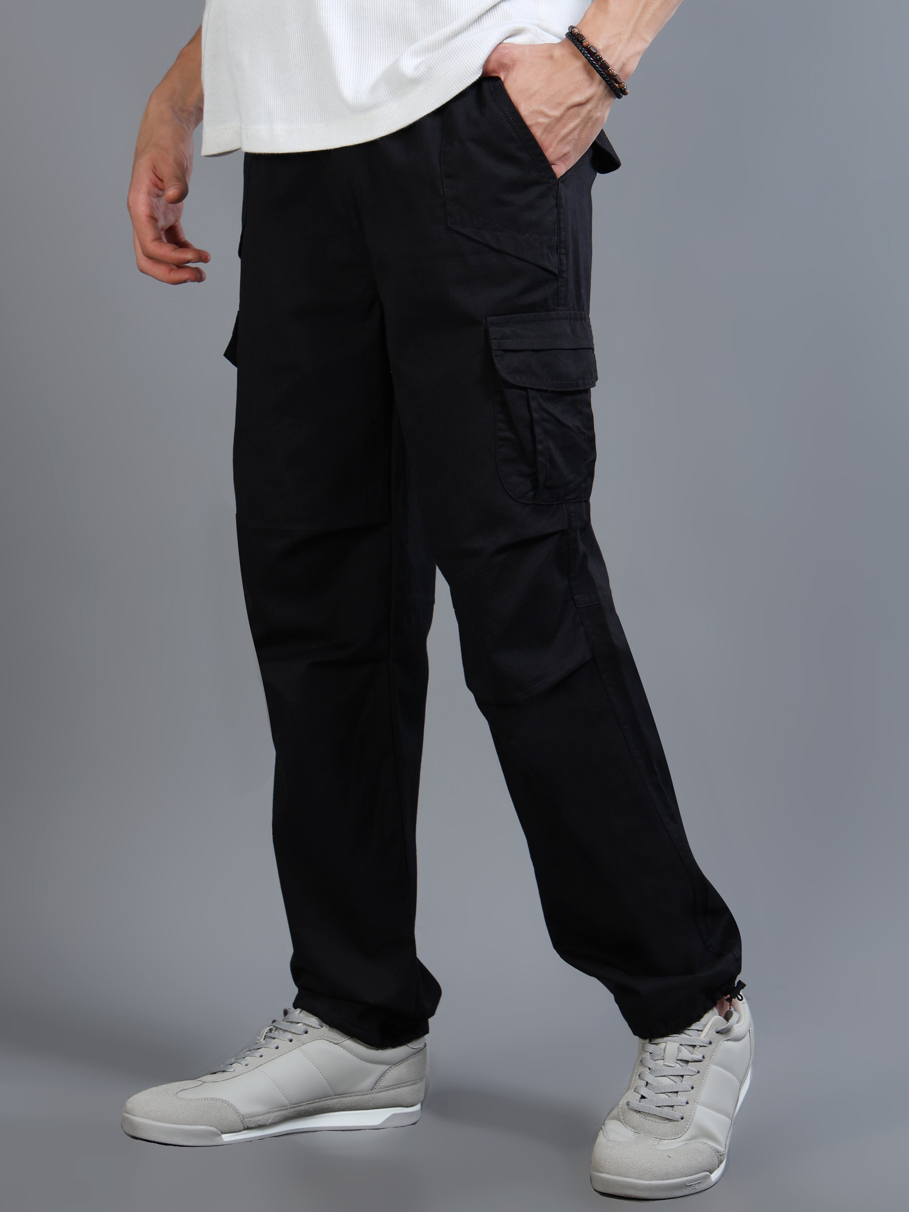 Men's Black Convertible Cargo Pants
