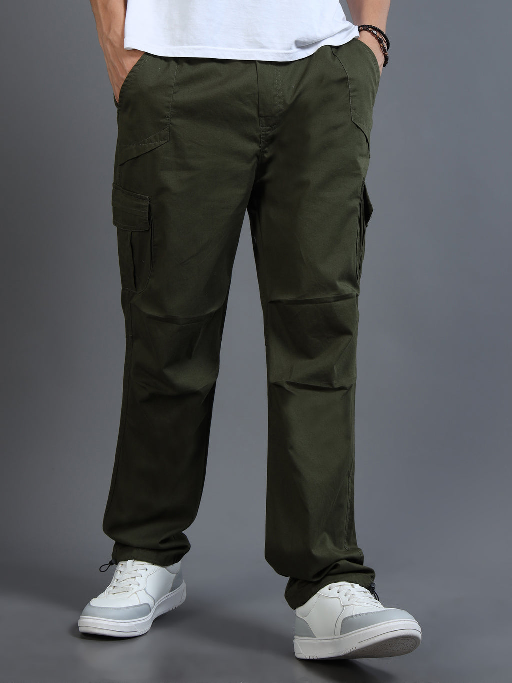 Men's Green Convertible Cargo Pants