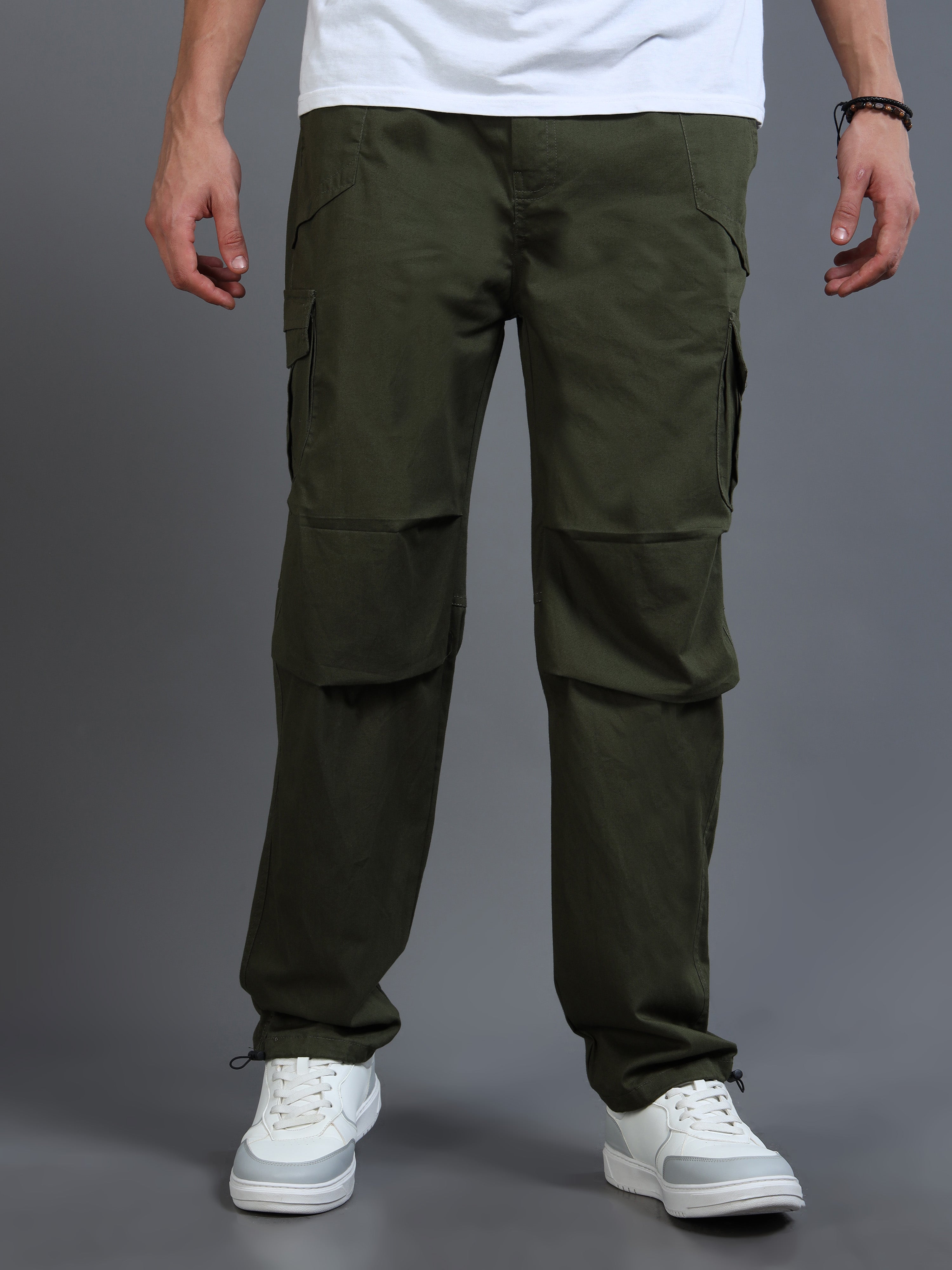 Men's Green Convertible Cargo Pants