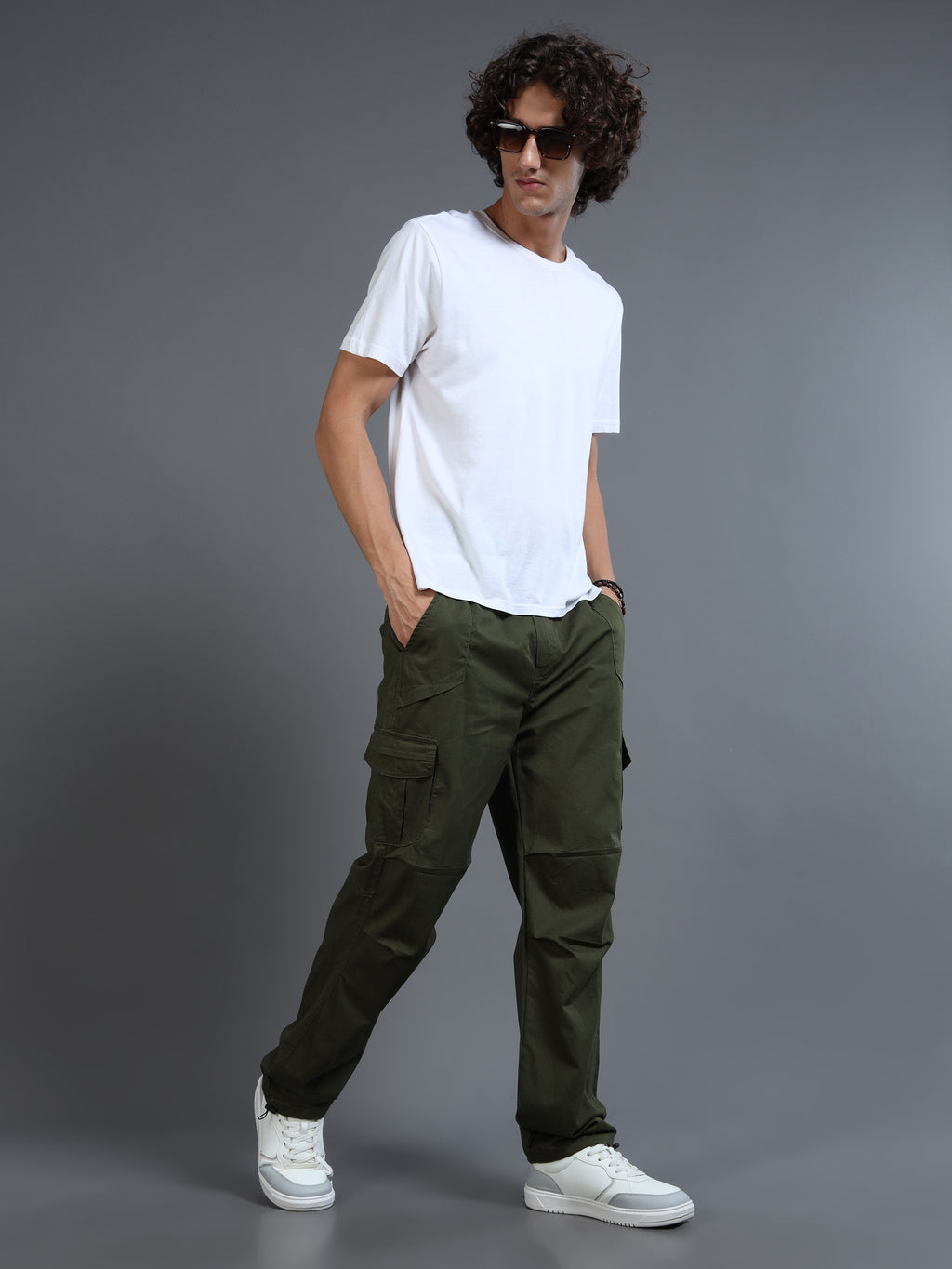 Men's Green Convertible Cargo Pants