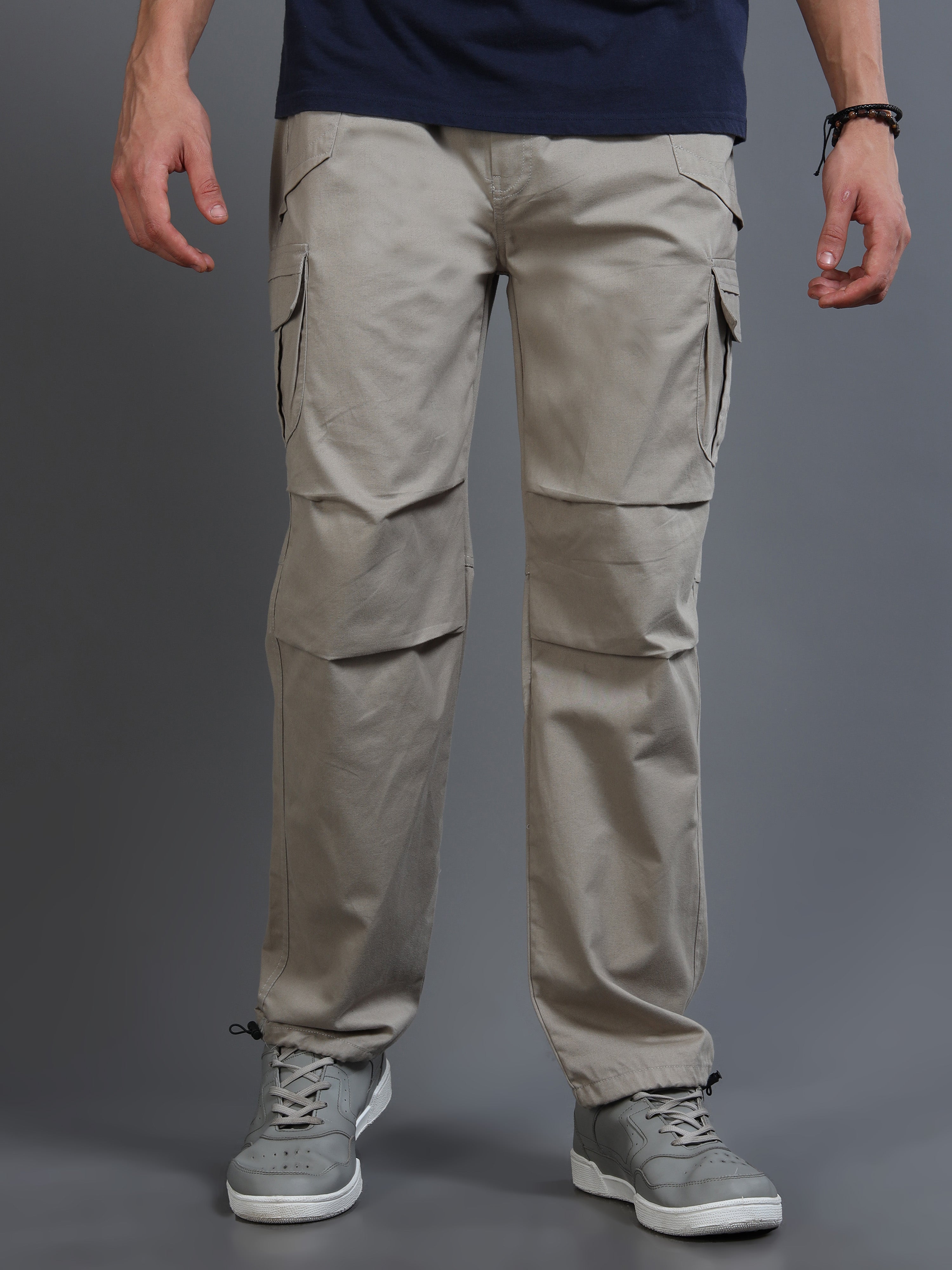 Men's Grey Convertible Cargo Pants
