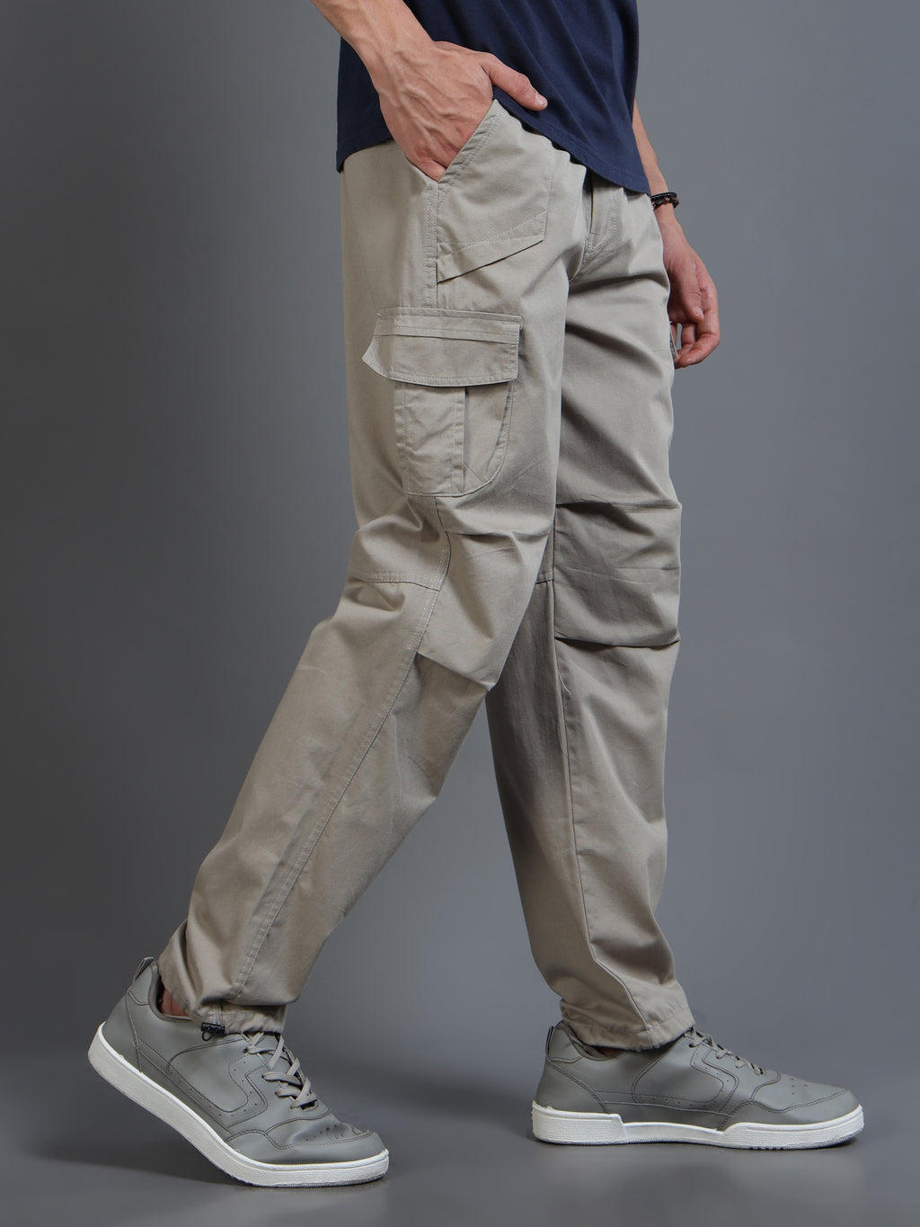 Men's Grey Convertible Cargo Pants