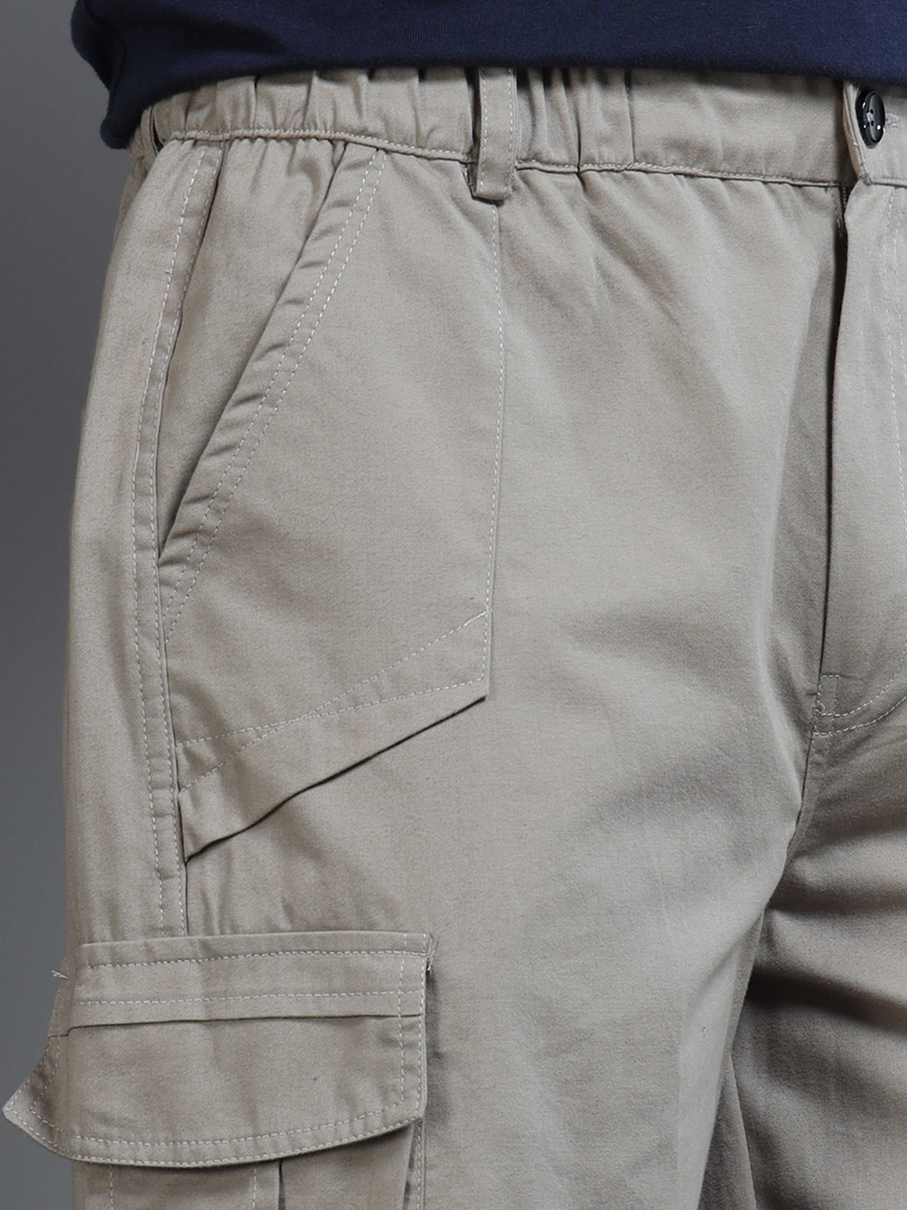 Men's Grey Convertible Cargo Pants