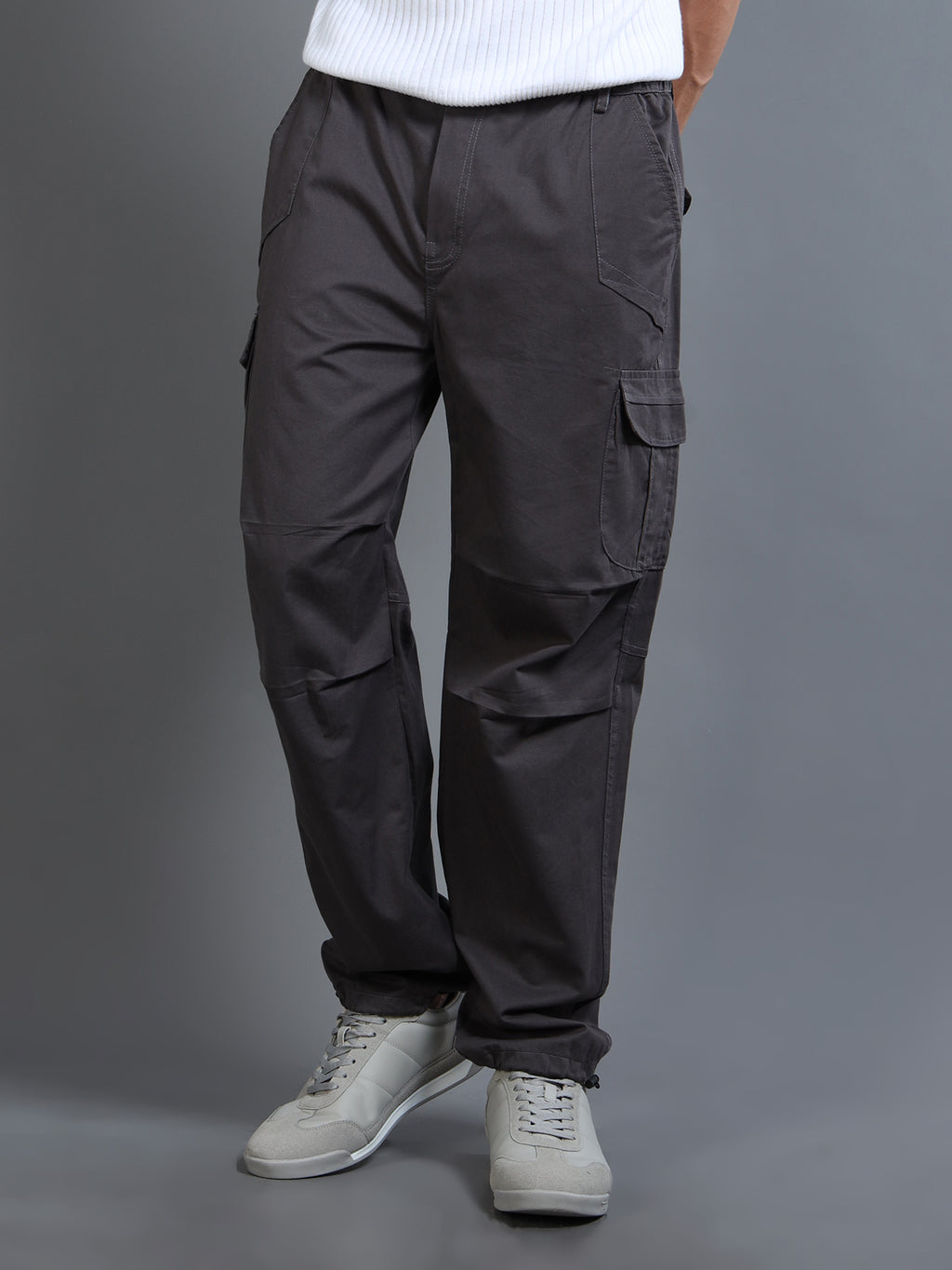 Men's Charcoal Grey Convertible Cargo Pants