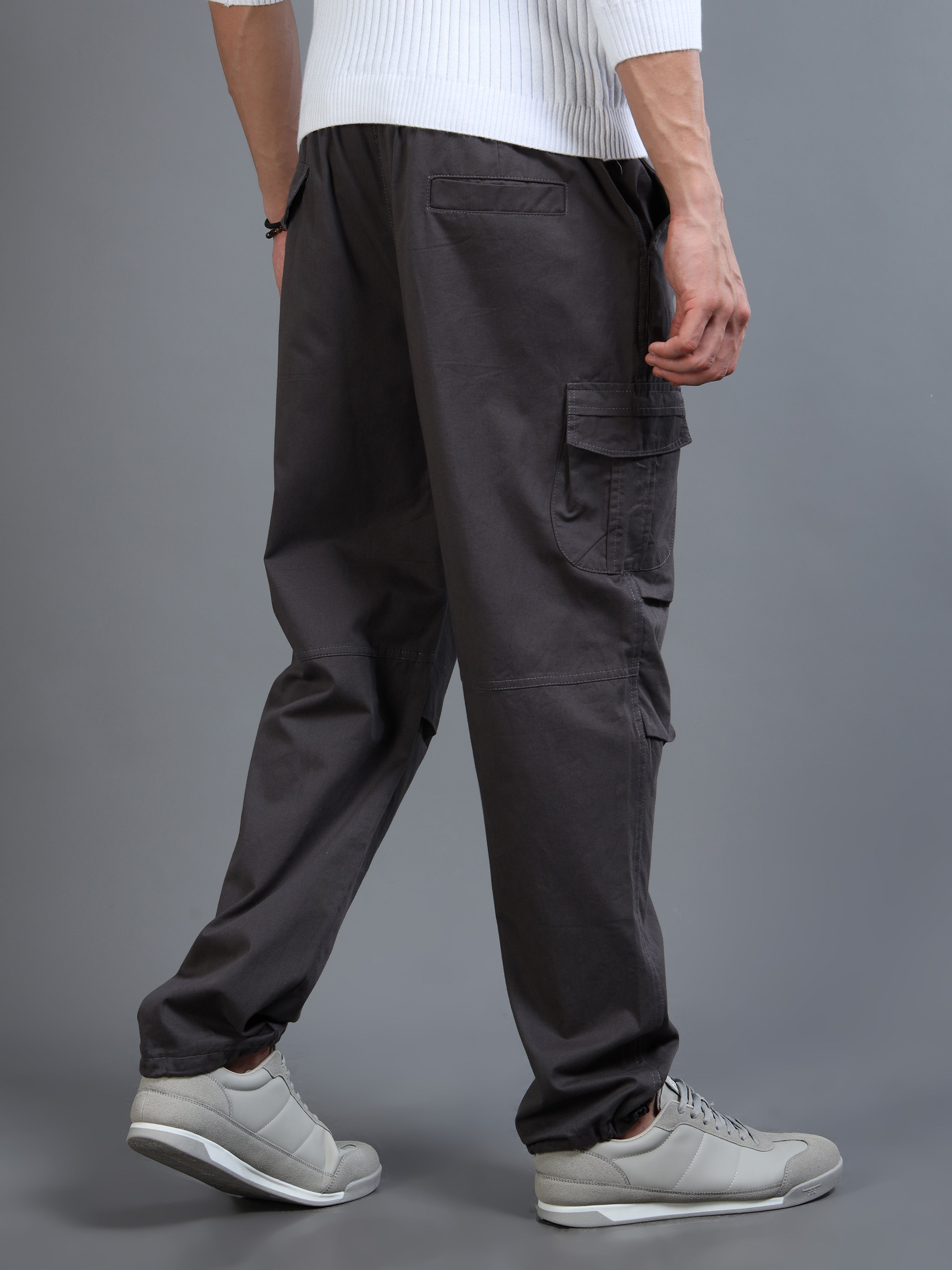 Men's Charcoal Grey Convertible Cargo Pants