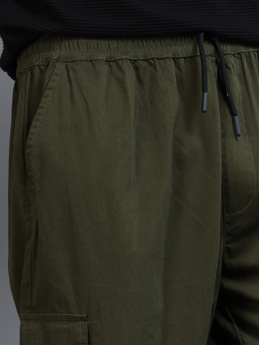 Men's Green Rear Cargo Trousers