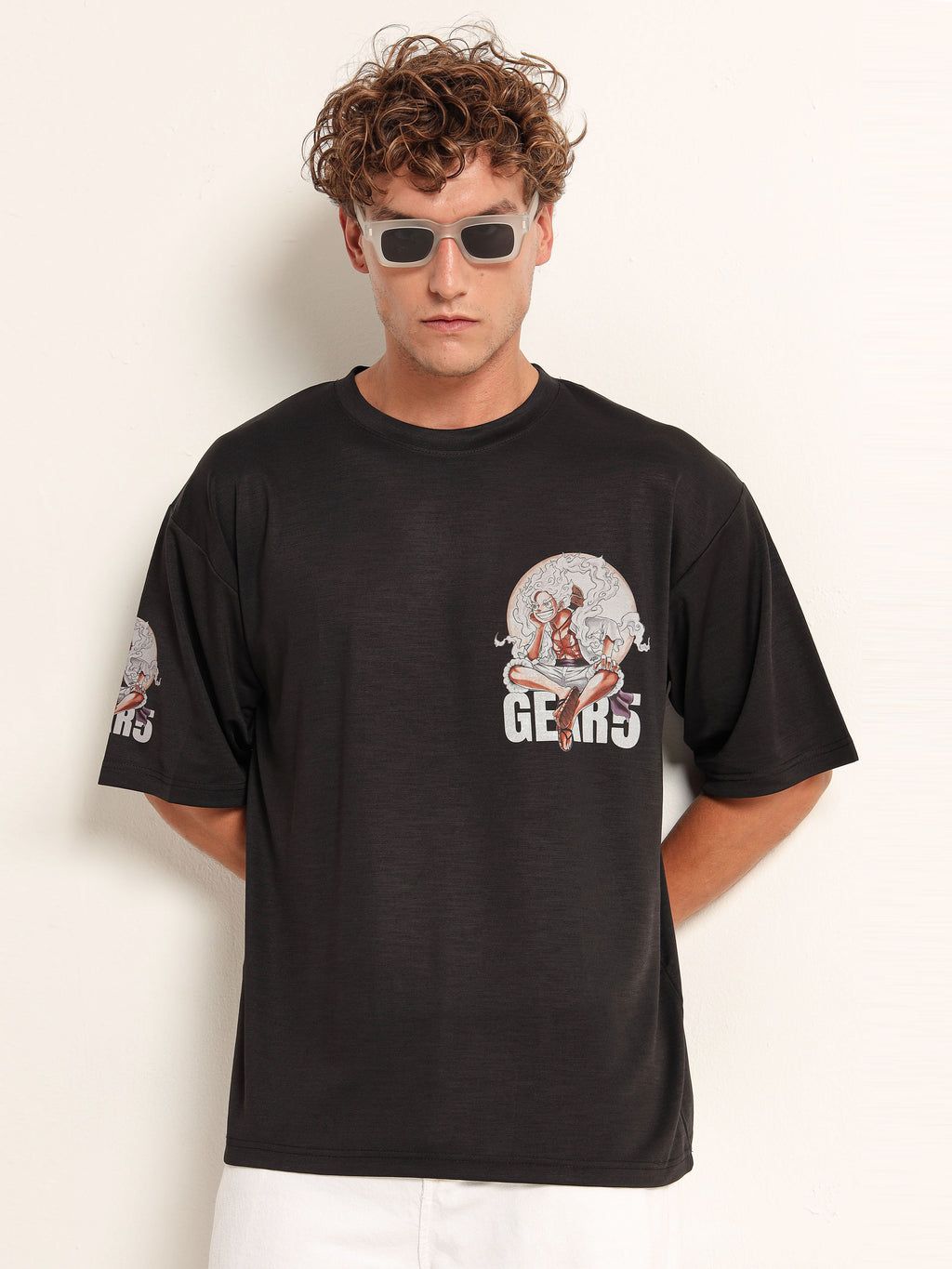 Men's Black One Piece Gear 5 Oversized T-Shirt
