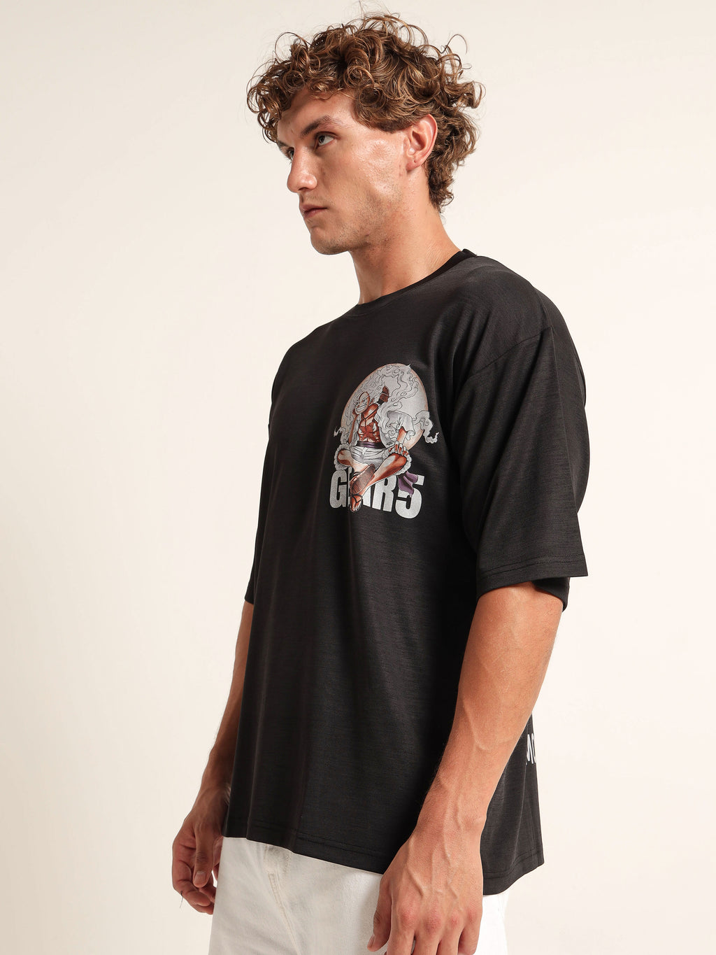 Men's Black One Piece Gear 5 Oversized T-Shirt