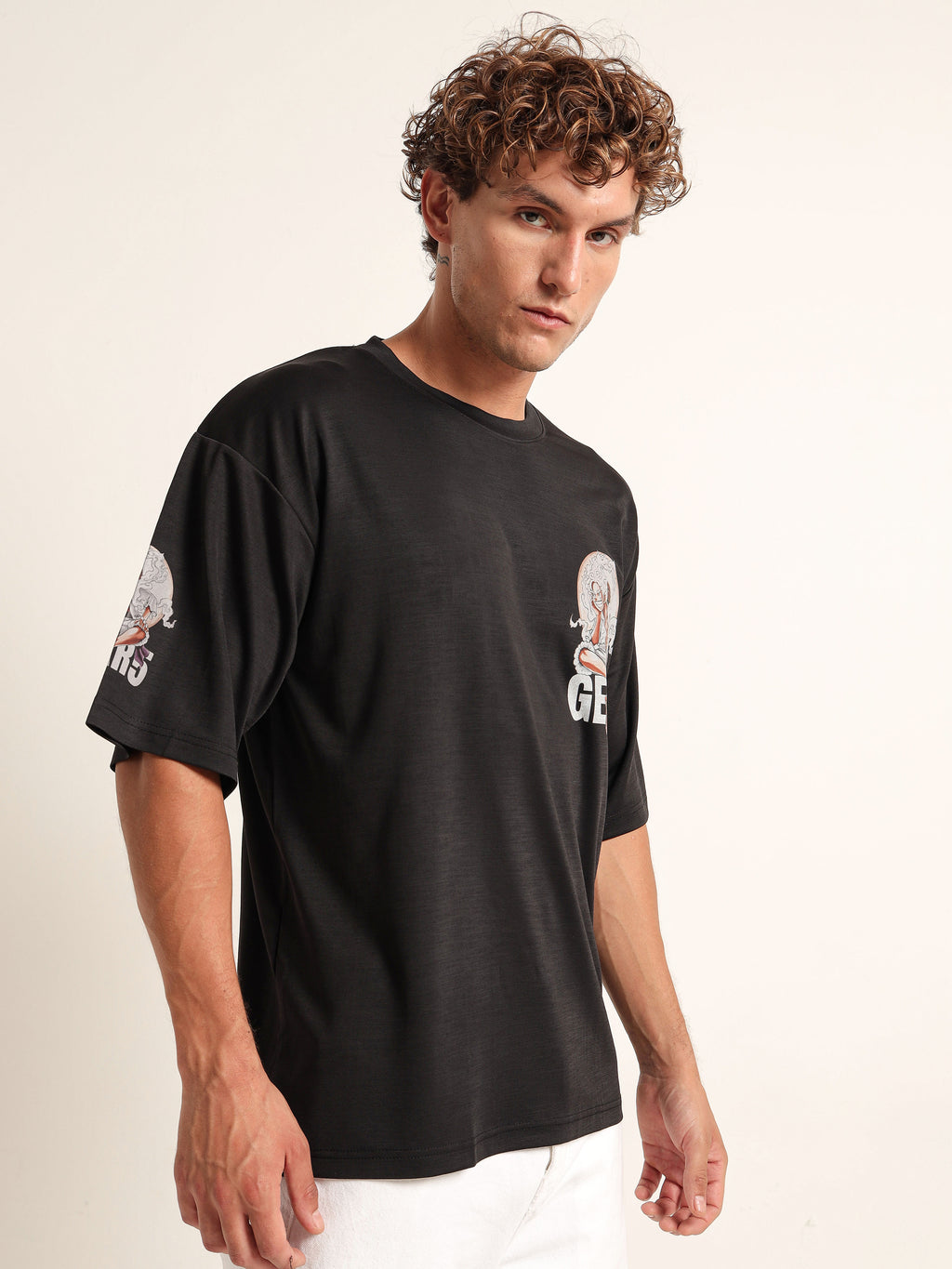 Men's Black One Piece Gear 5 Oversized T-Shirt