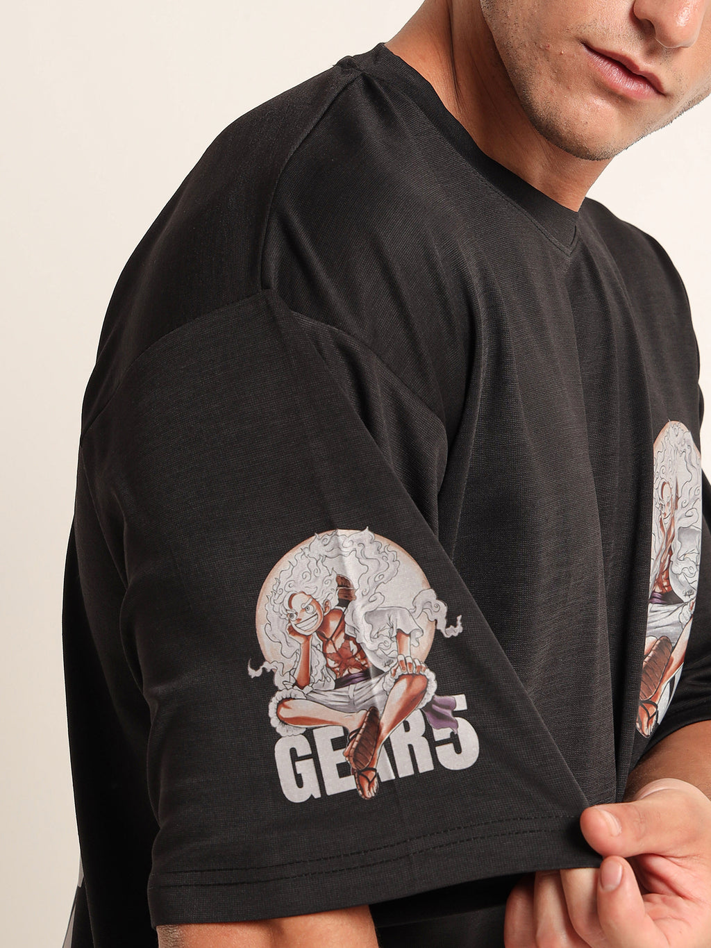 Men's Black One Piece Gear 5 Oversized T-Shirt