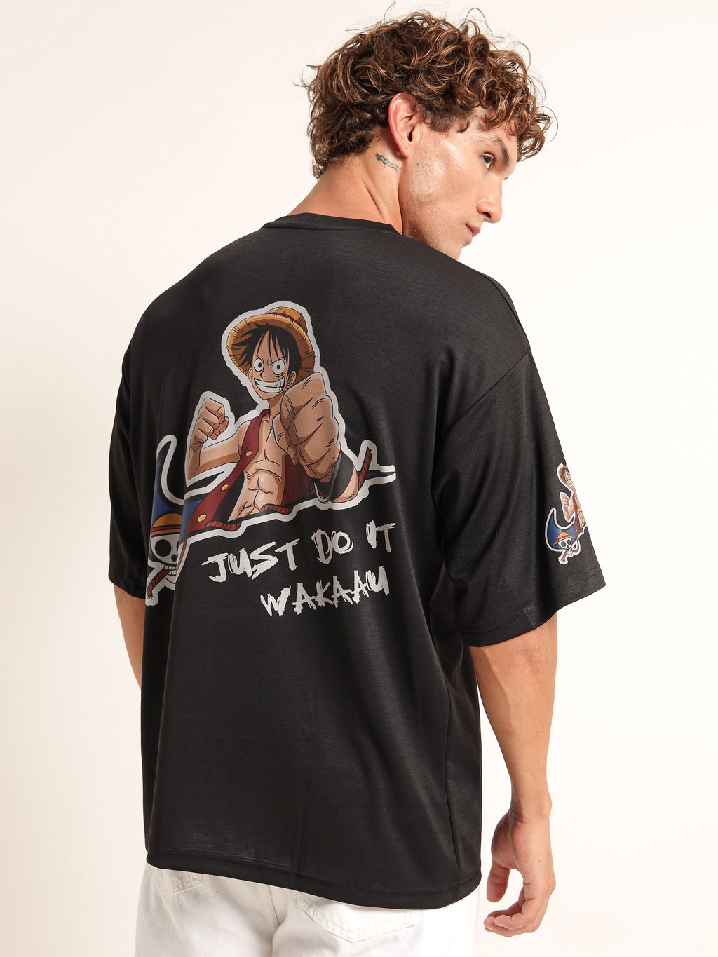 Men's Black One Piece Just Do It Oversized T-Shirt