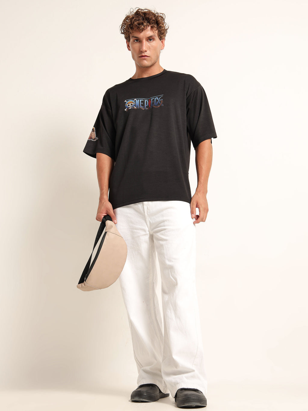 Men's Black One Piece Just Do It Oversized T-Shirt