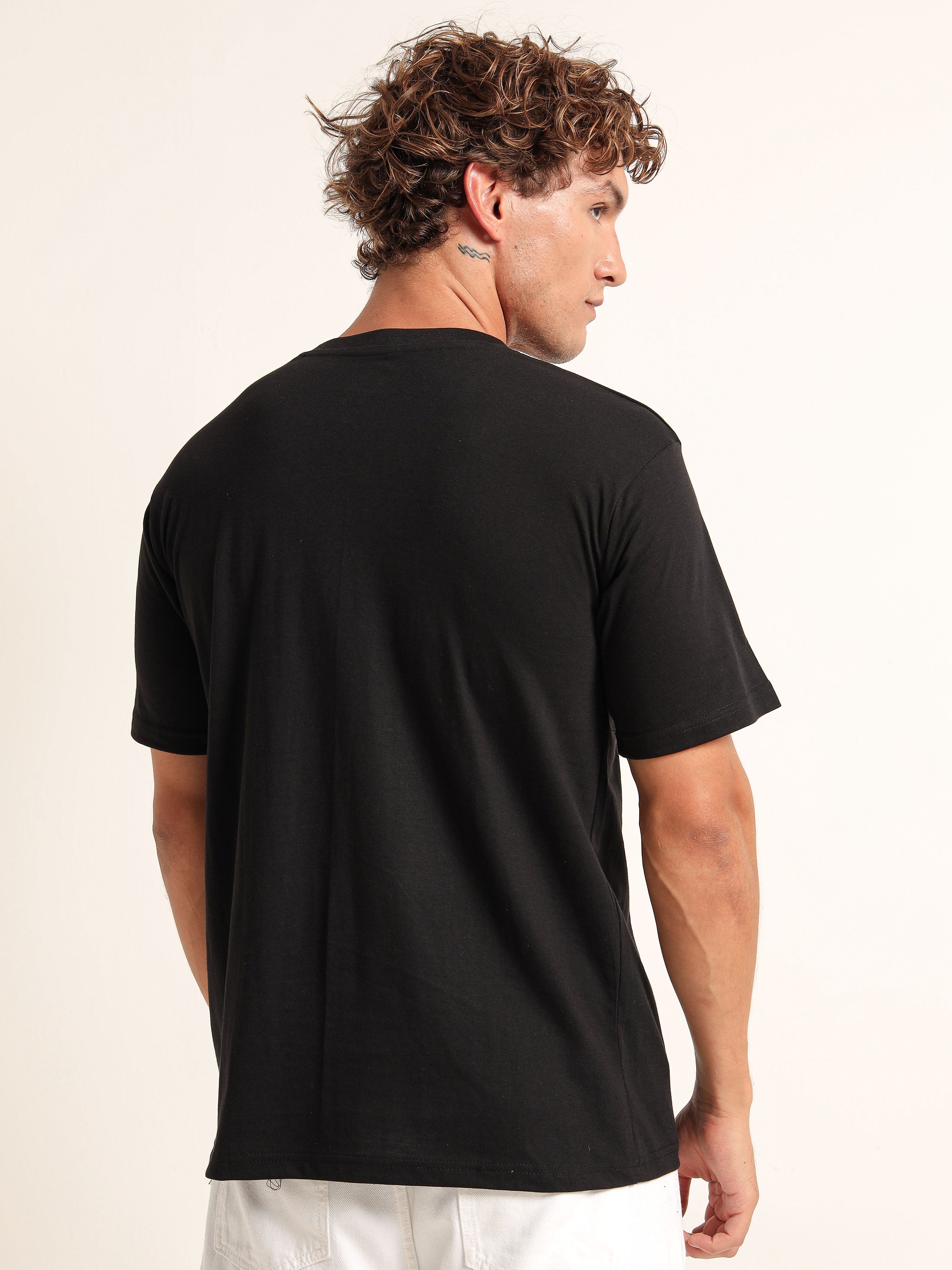 Men's Black and Multi-Color Be Strong Graphic T-Shirt