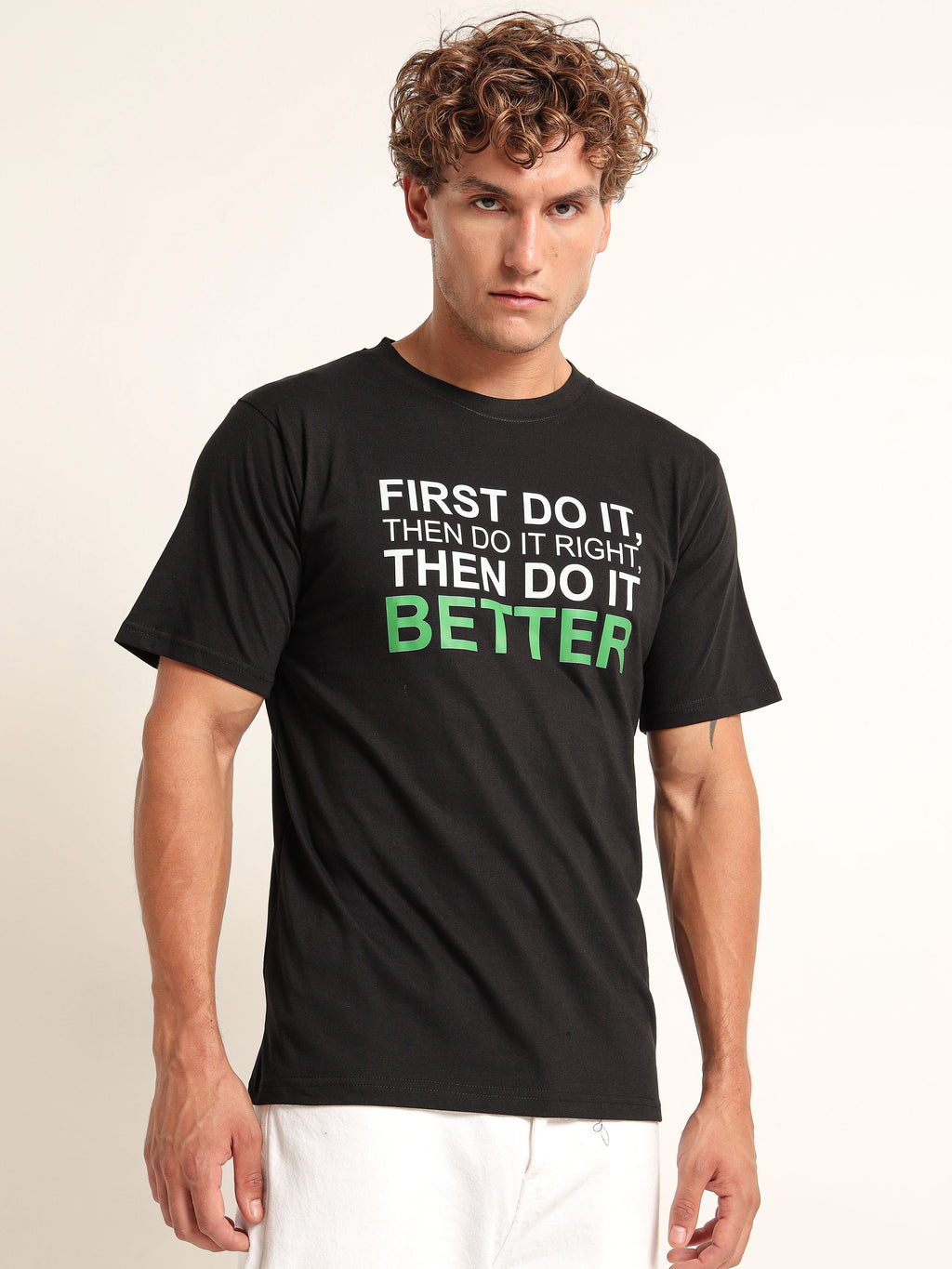 Men's Black Better Motivational T-Shirt