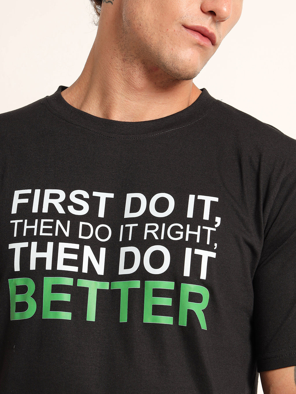 Men's Black Better Motivational T-Shirt