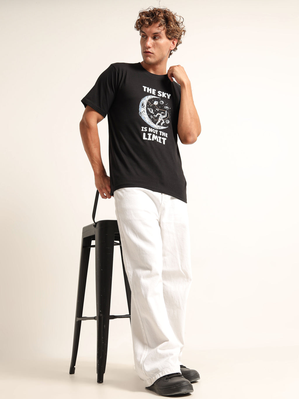 Men's Black and Multi-Color Dragon Ball Z Logo T-Shirt