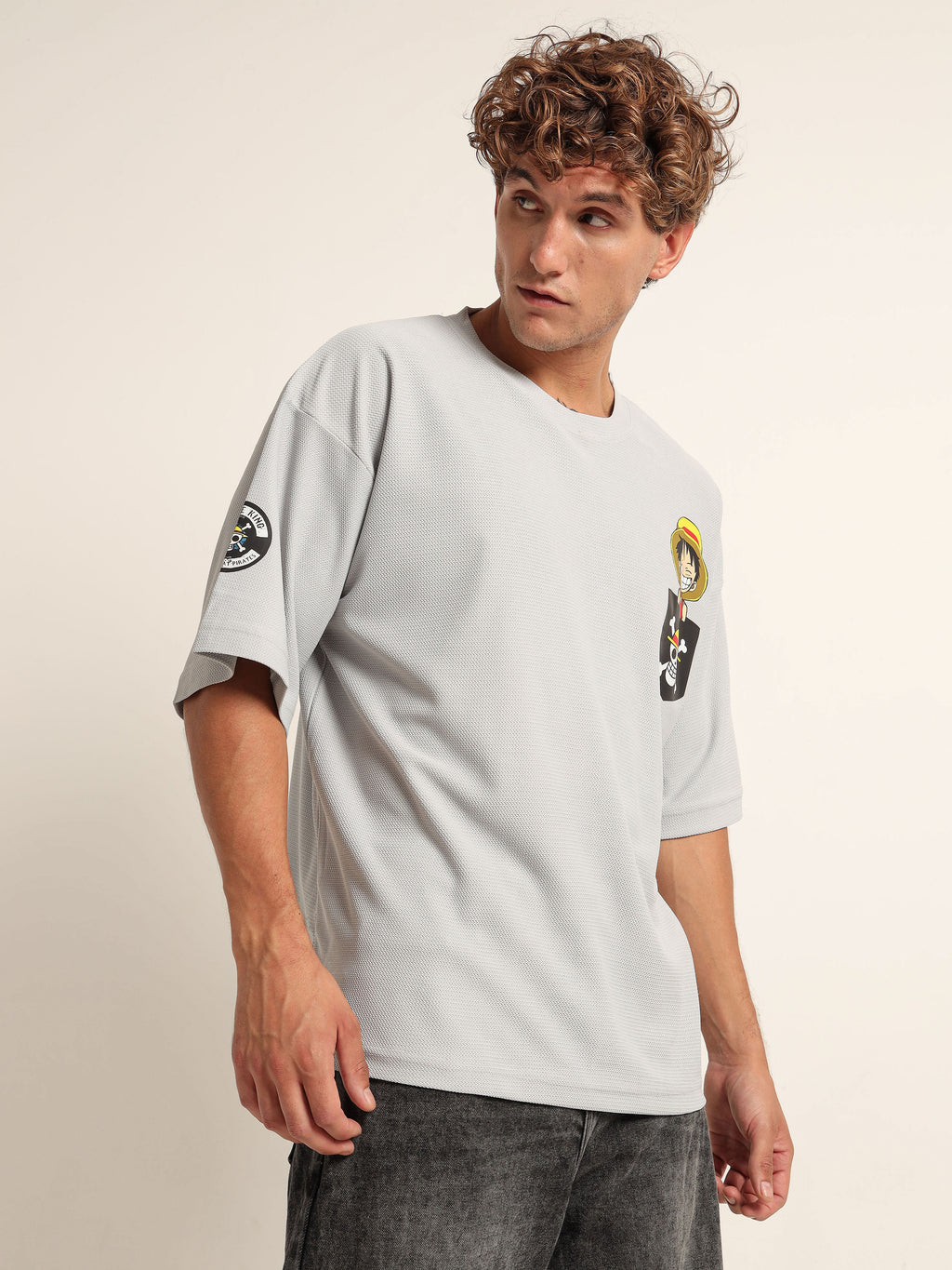 One Piece Luffy Pocket Oversized T-Shirt