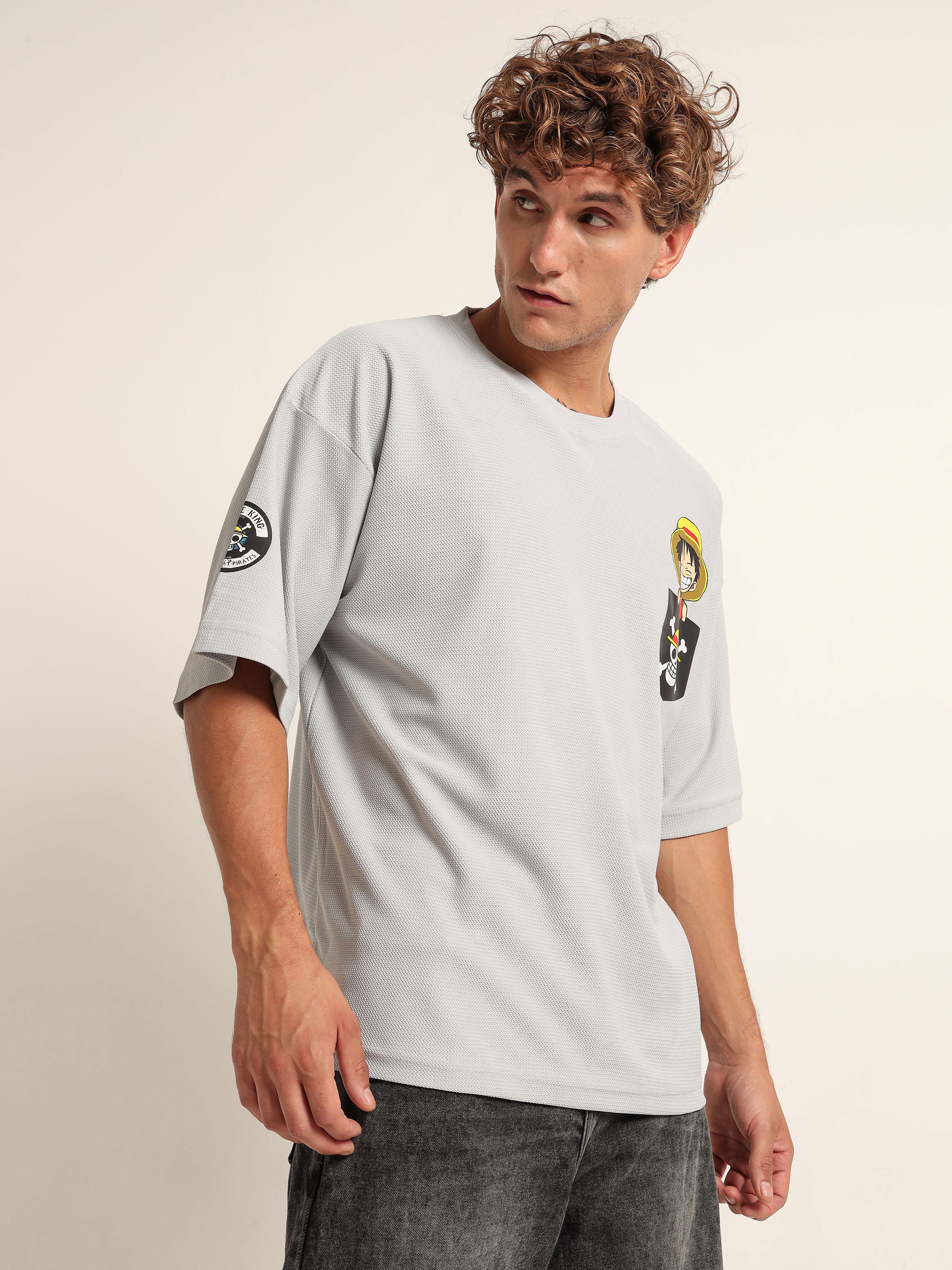 One Piece Luffy Pocket Oversized T-Shirt