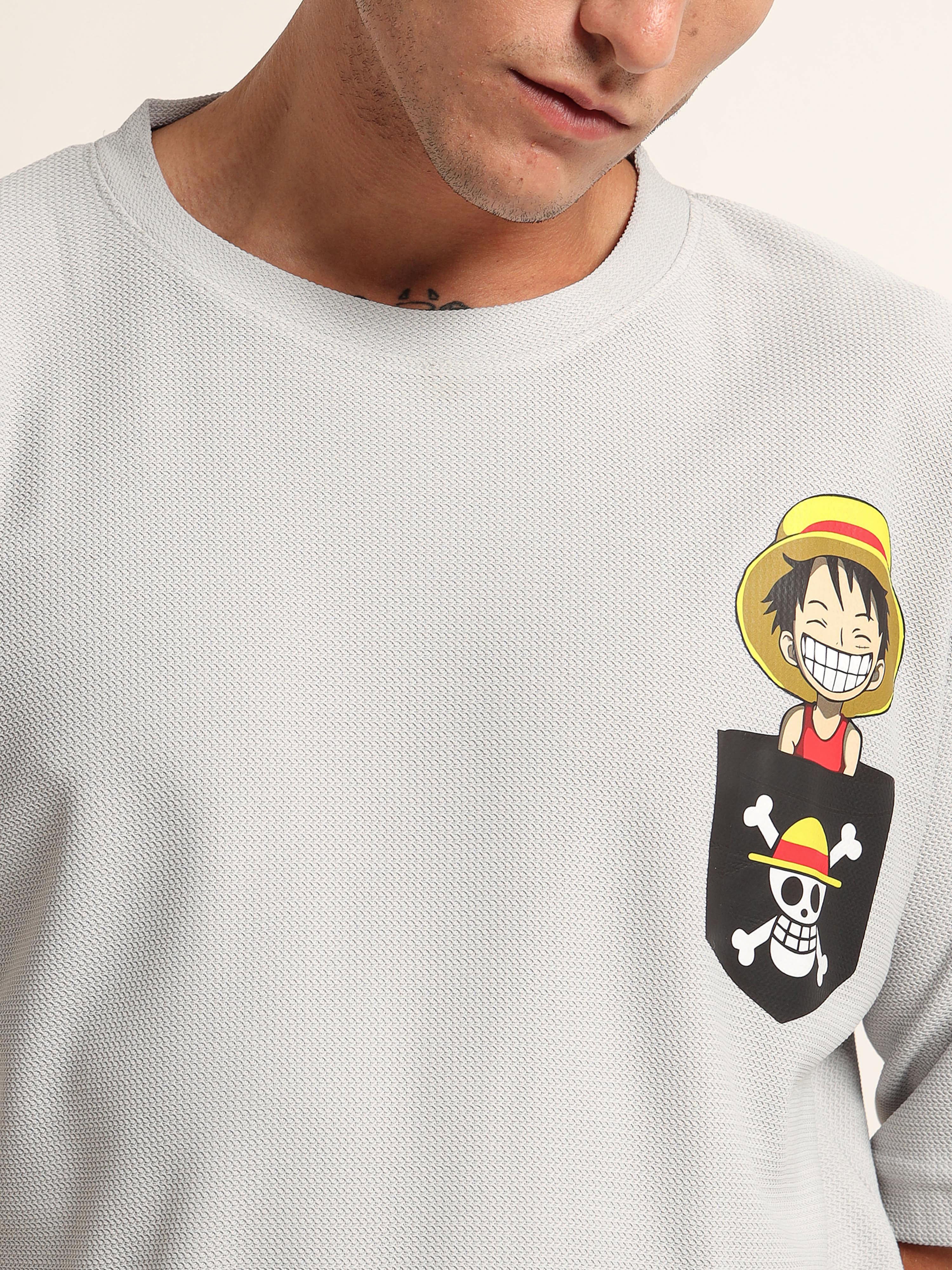 One Piece Luffy Pocket Oversized T-Shirt