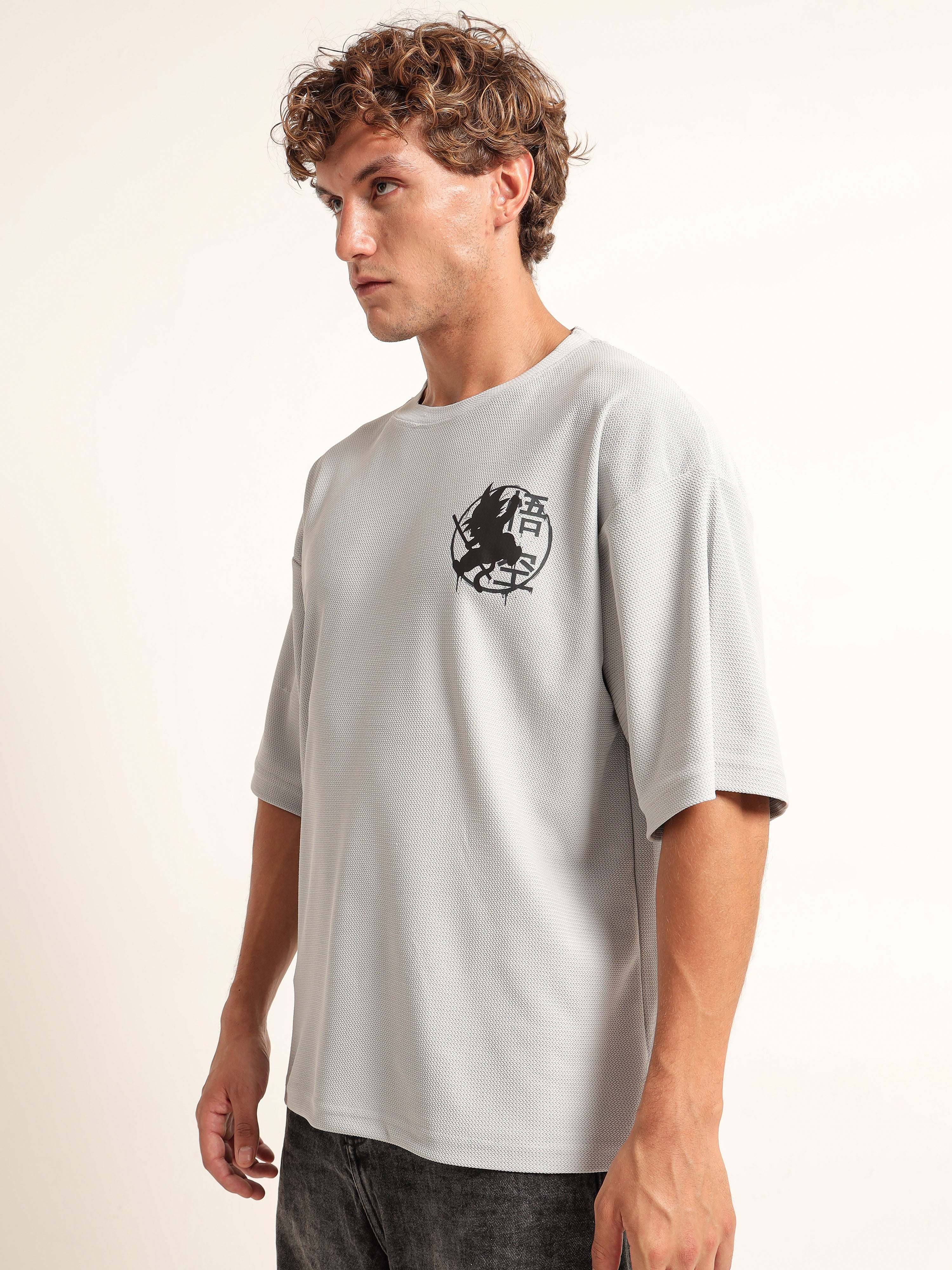 Minimalist Ninja Graphic Oversized T-Shirt