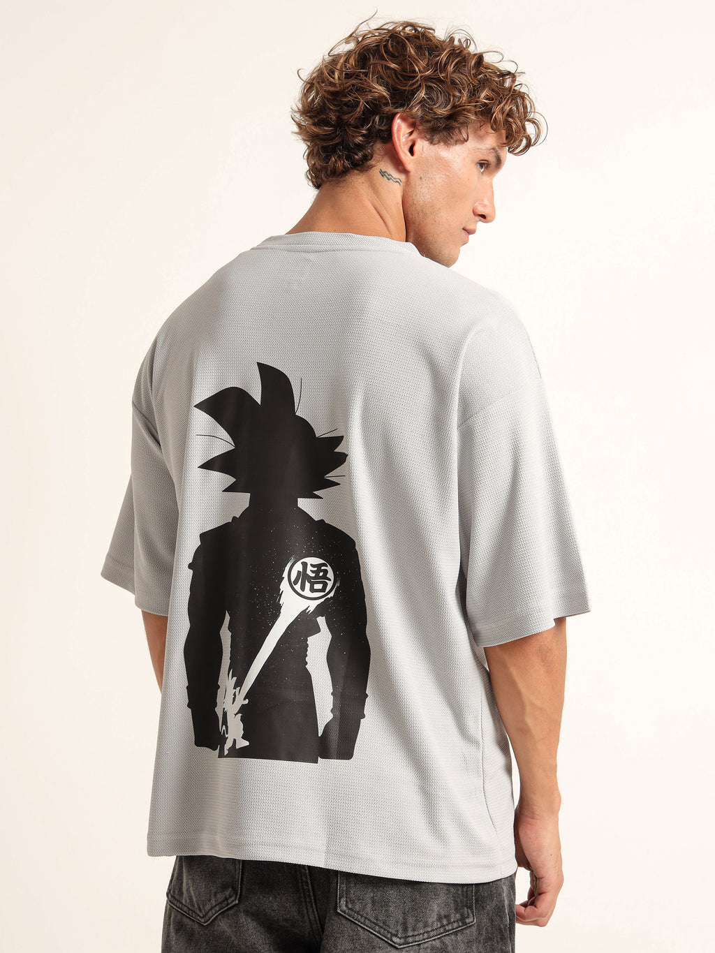 Minimalist Ninja Graphic Oversized T-Shirt