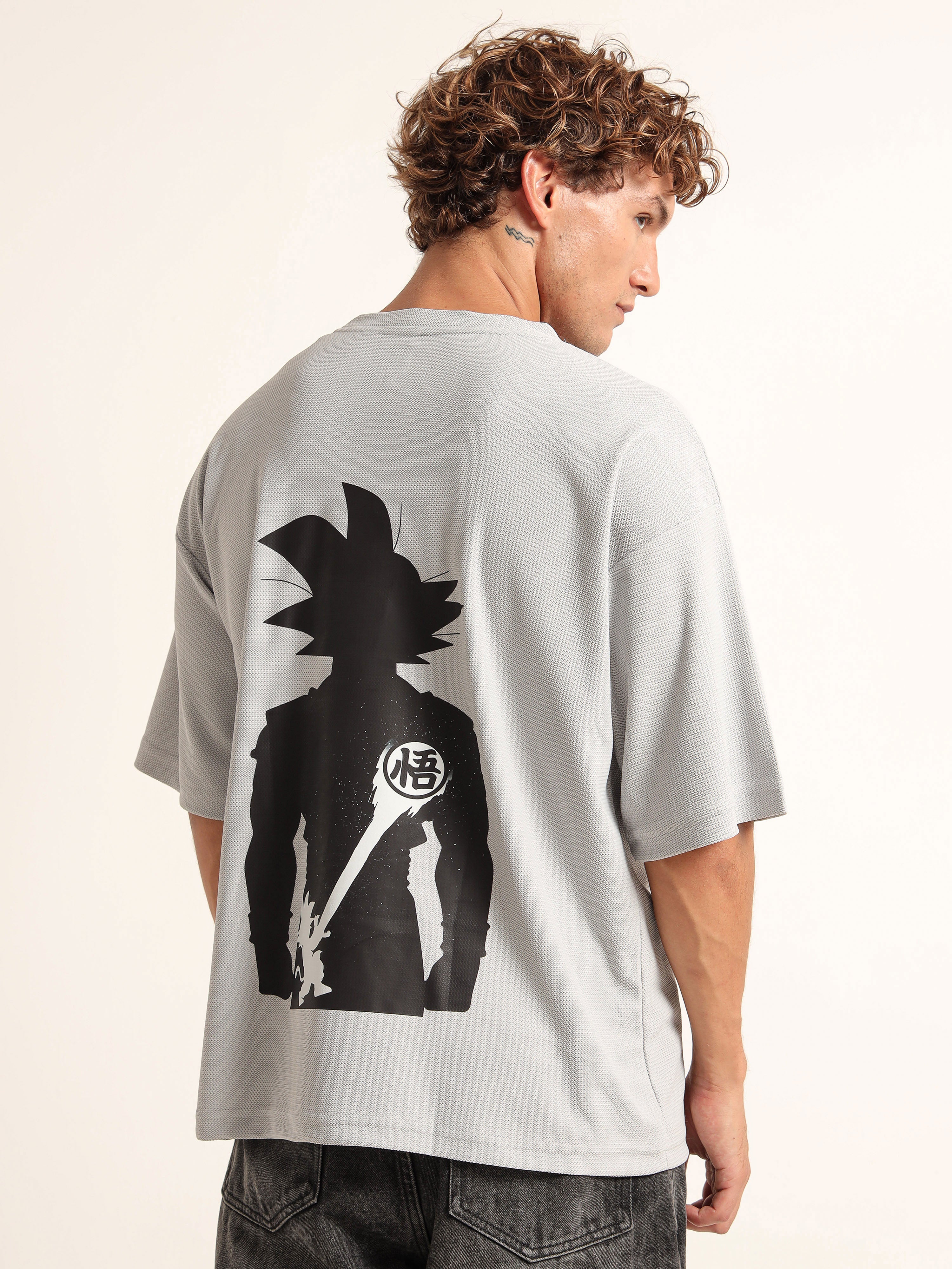Minimalist Ninja Graphic Oversized T-Shirt