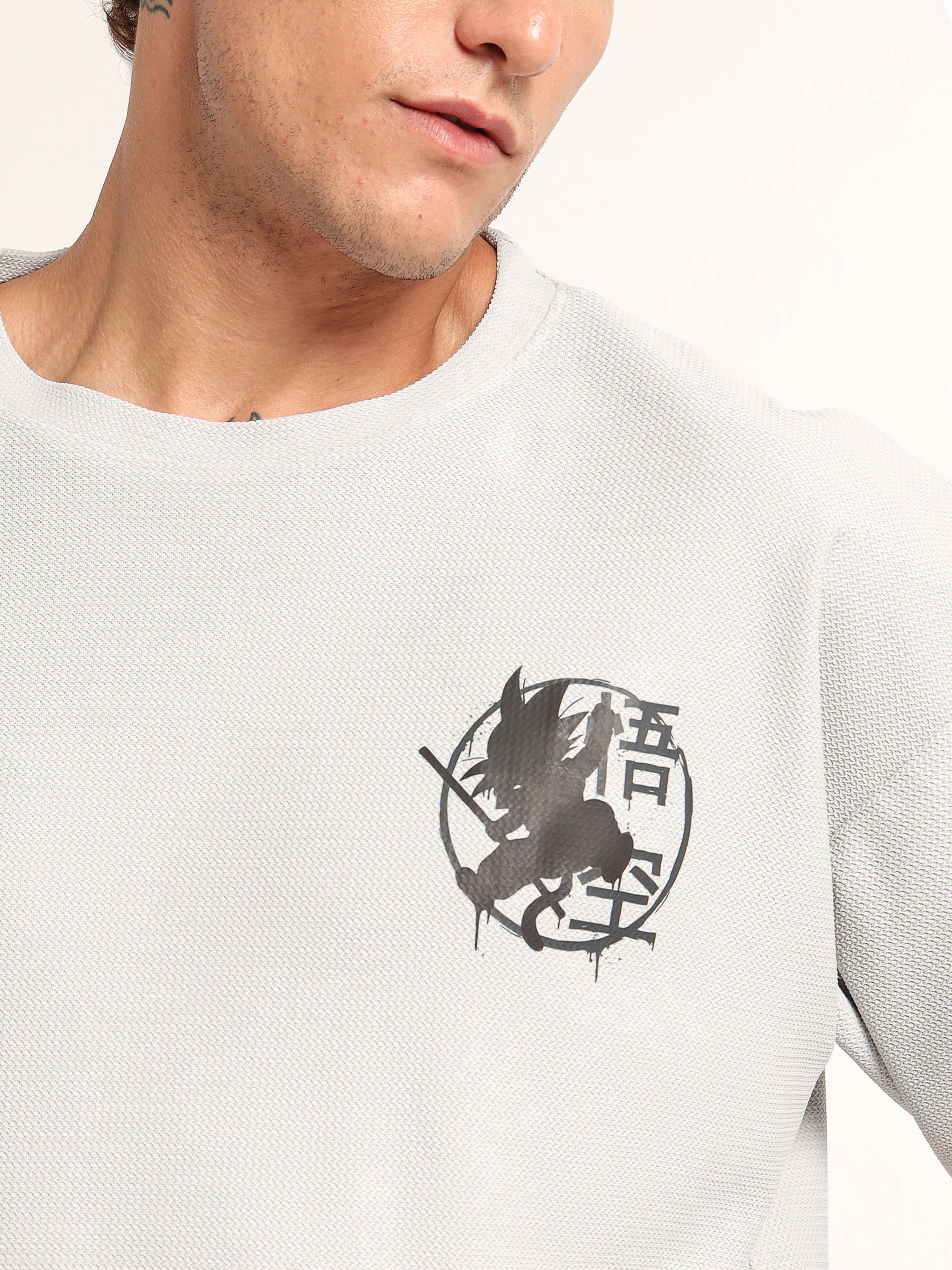 Minimalist Ninja Graphic Oversized T-Shirt