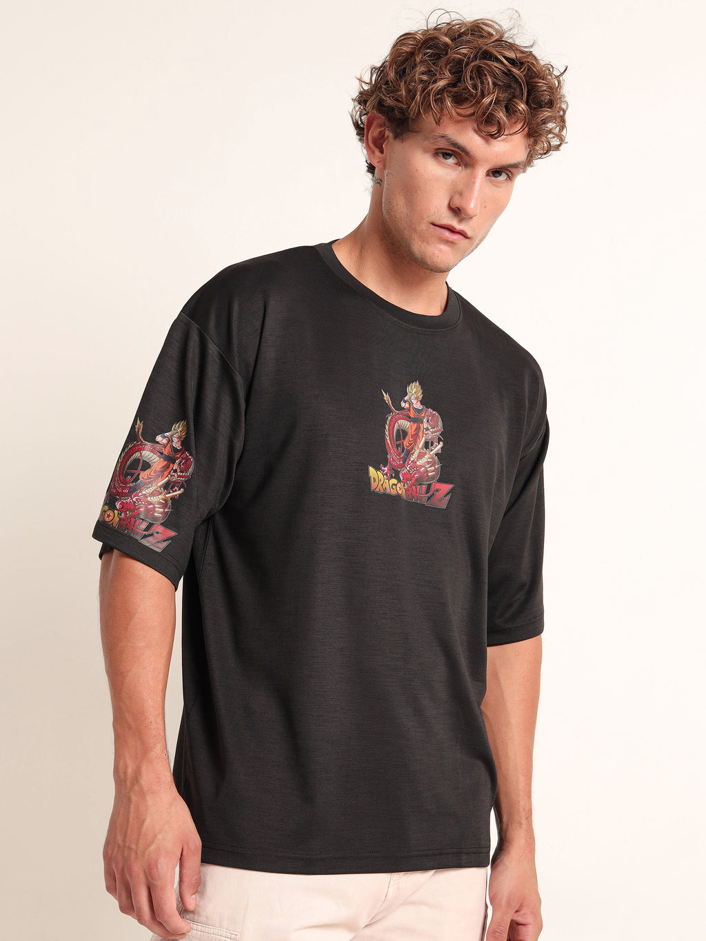 Men's Pink Jujutsu Kaisen Cursed Energy Oversized T-Shirt