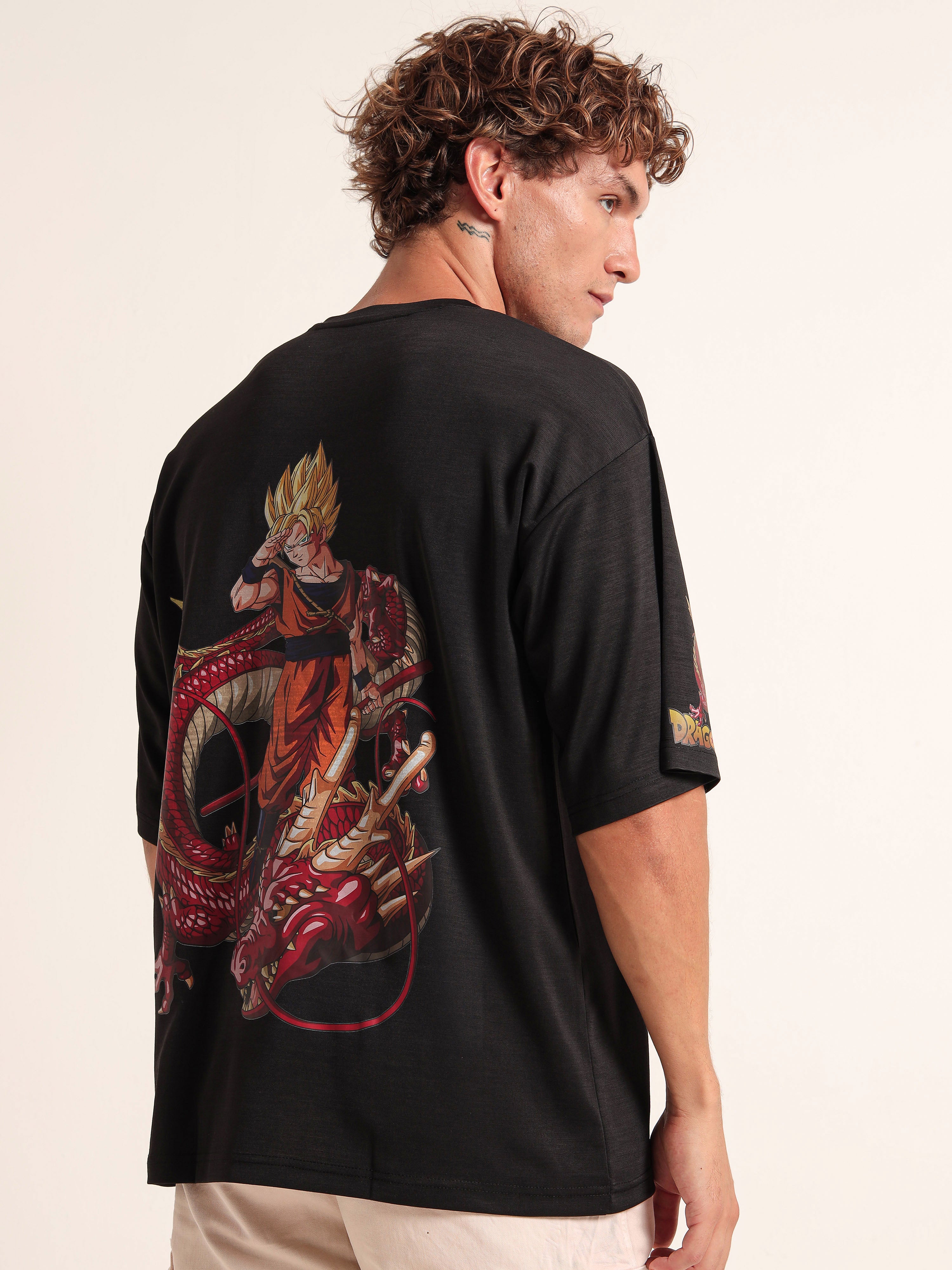 Men's Pink Jujutsu Kaisen Cursed Energy Oversized T-Shirt