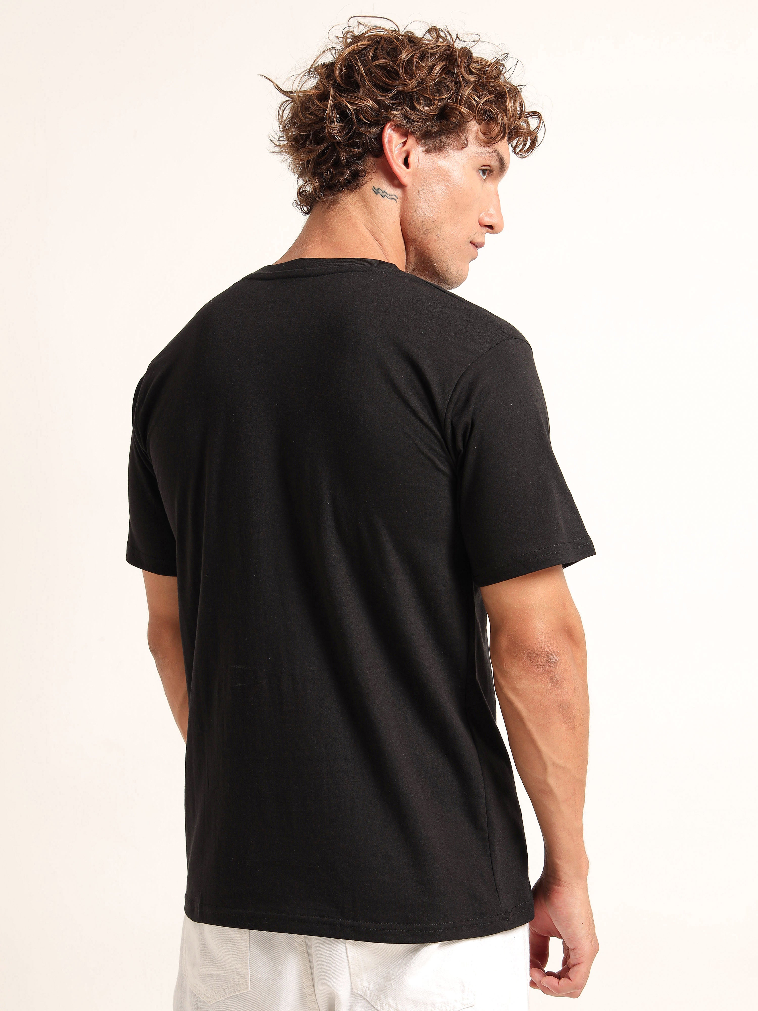 Men's Black and Multi-Color Dragon Ball Z Logo T-Shirt