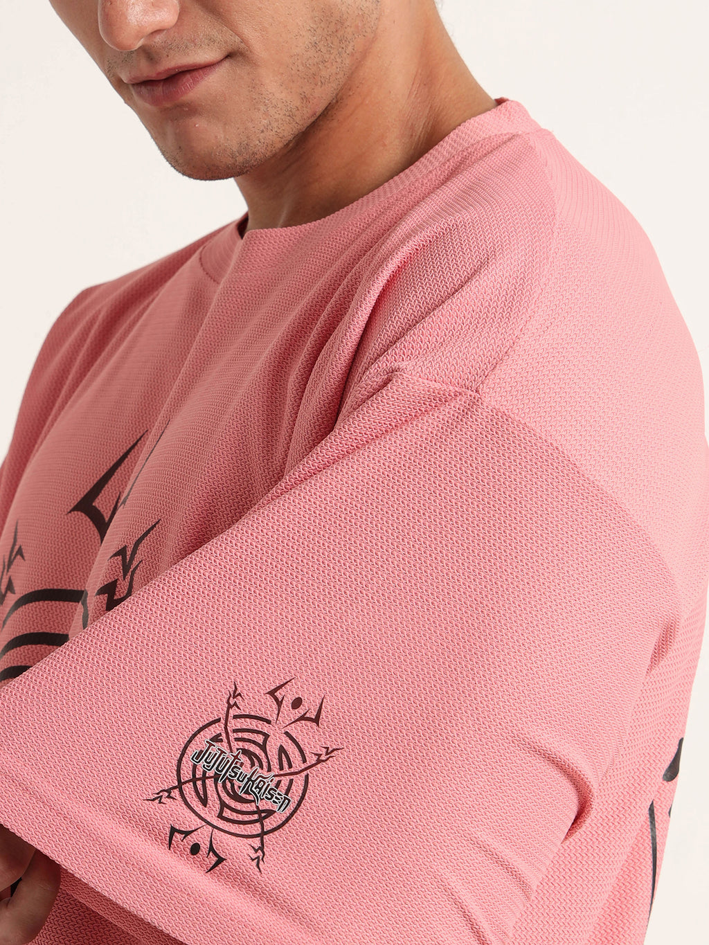 Men's Pink Jujutsu Kaisen Oversized T-Shirt