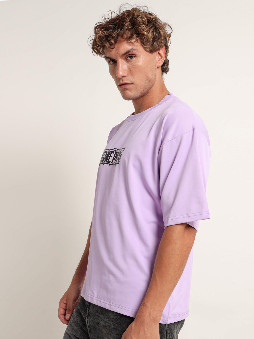 Men's Lilac One Piece Just Do It Oversized T-Shirt