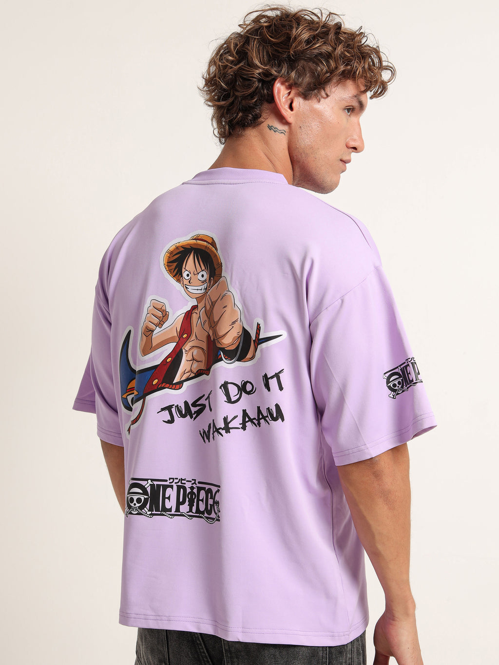 Men's Lilac One Piece Just Do It Oversized T-Shirt